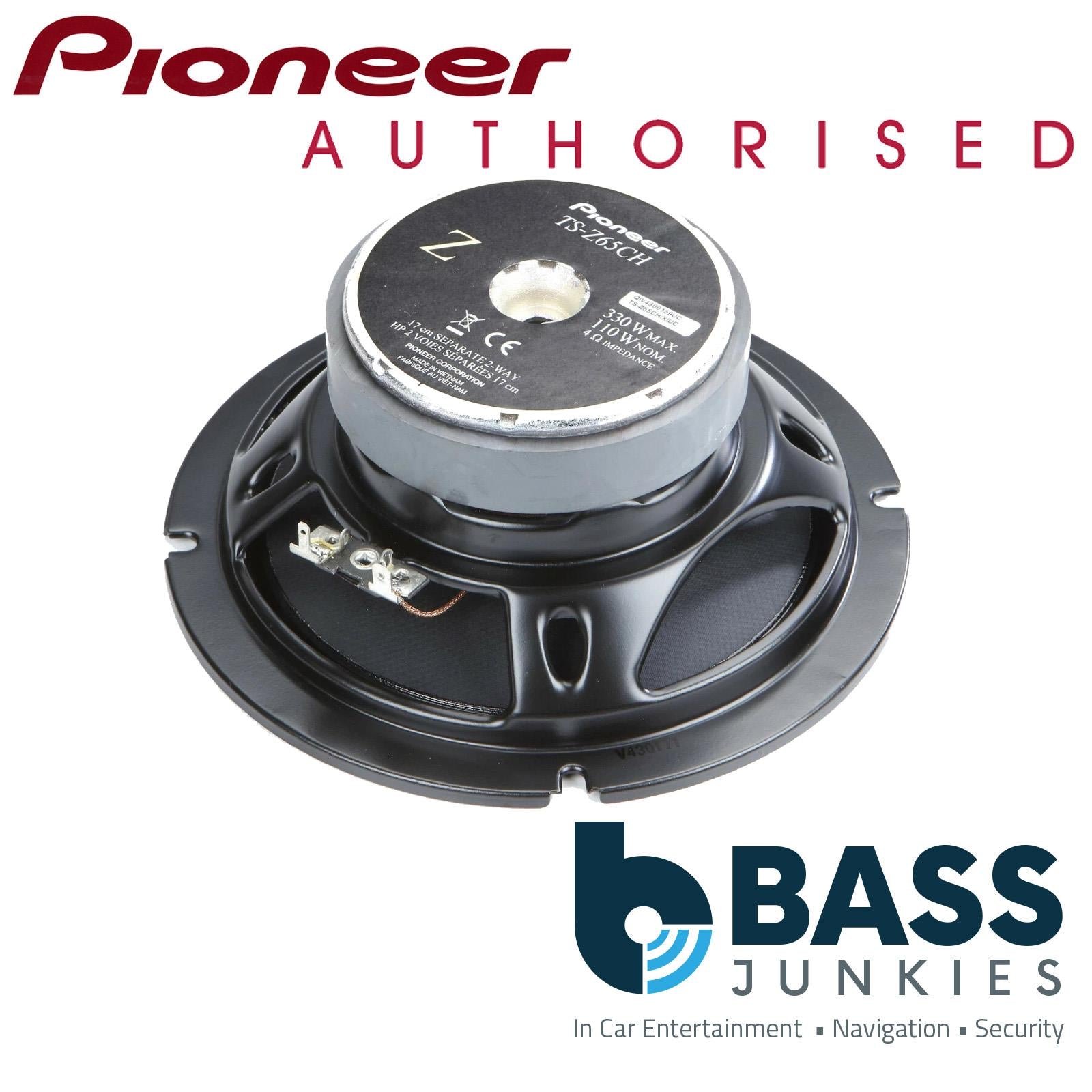 Pioneer TS-Z65CH - 660 Watts 6.5" 17cm Hi Res Audio 2 Way Component Kit Car Door Speakers
