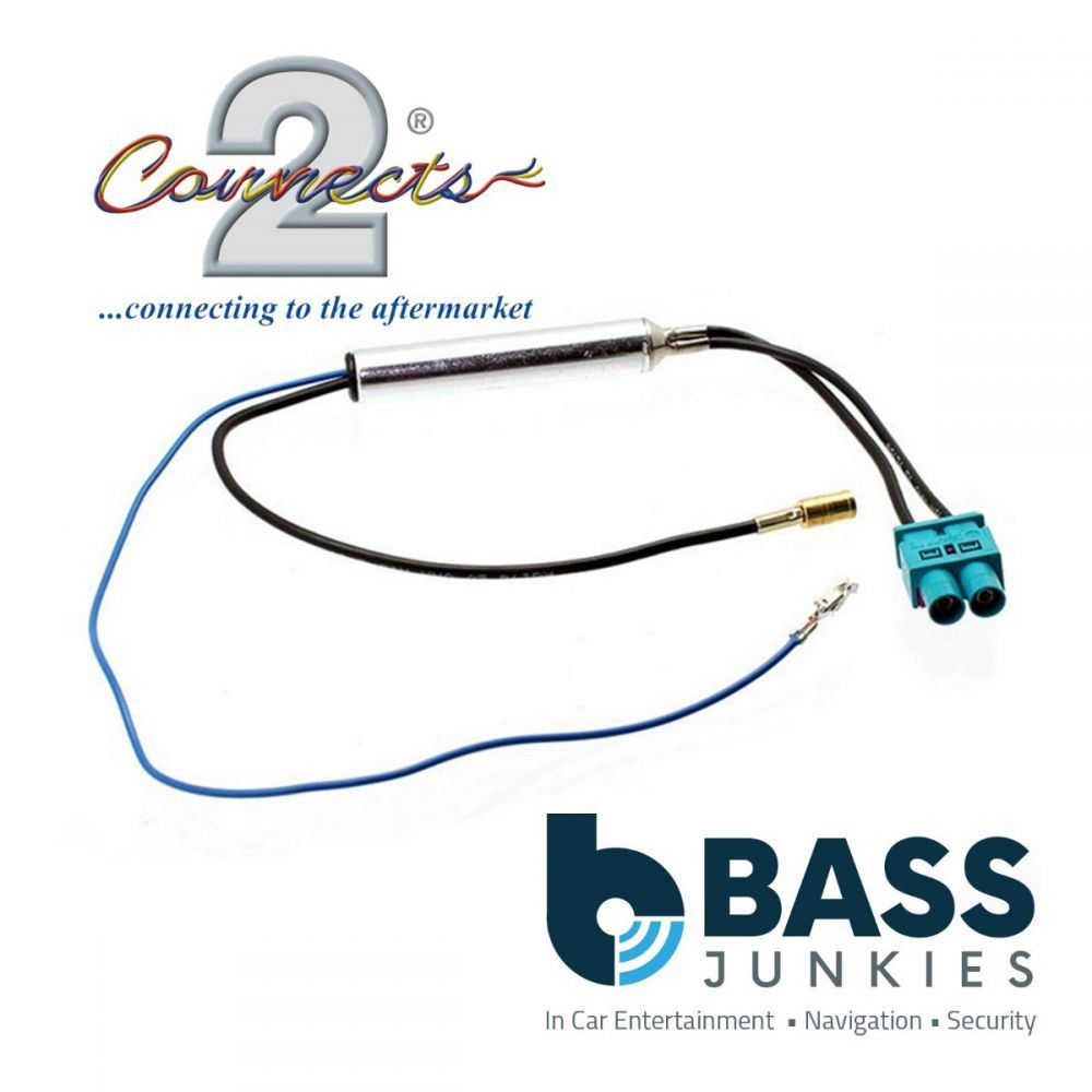 Connects2 CT27AA113 Double Male Fakra to SMB Female Car Stereo Radio Aerial Antenna
