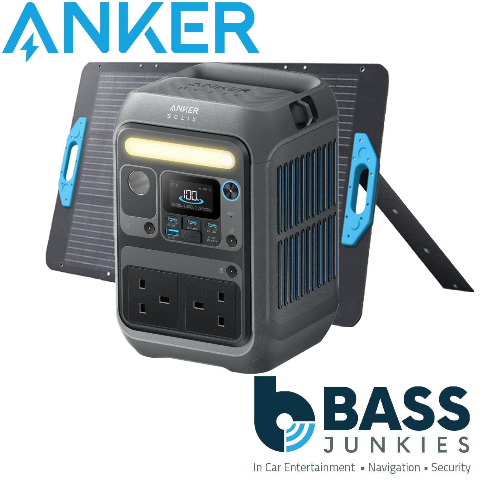 Anker SOLIX C300X AC + PS100 - Portable Power Station & 100W Solar Panel