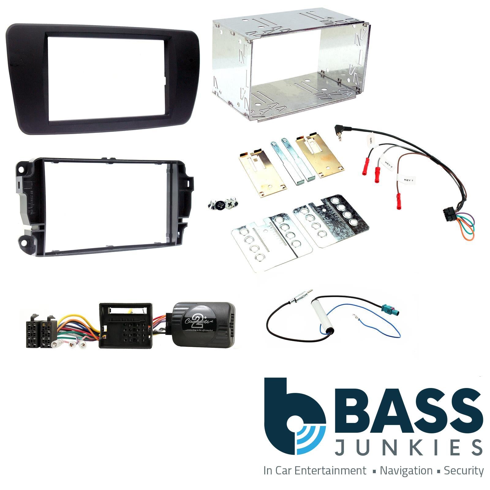 Connects2 CTKST01 - Seat Ibiza 2008 - 2014 Double Din Fascia & Steering Wheel Interface Installation Kit
