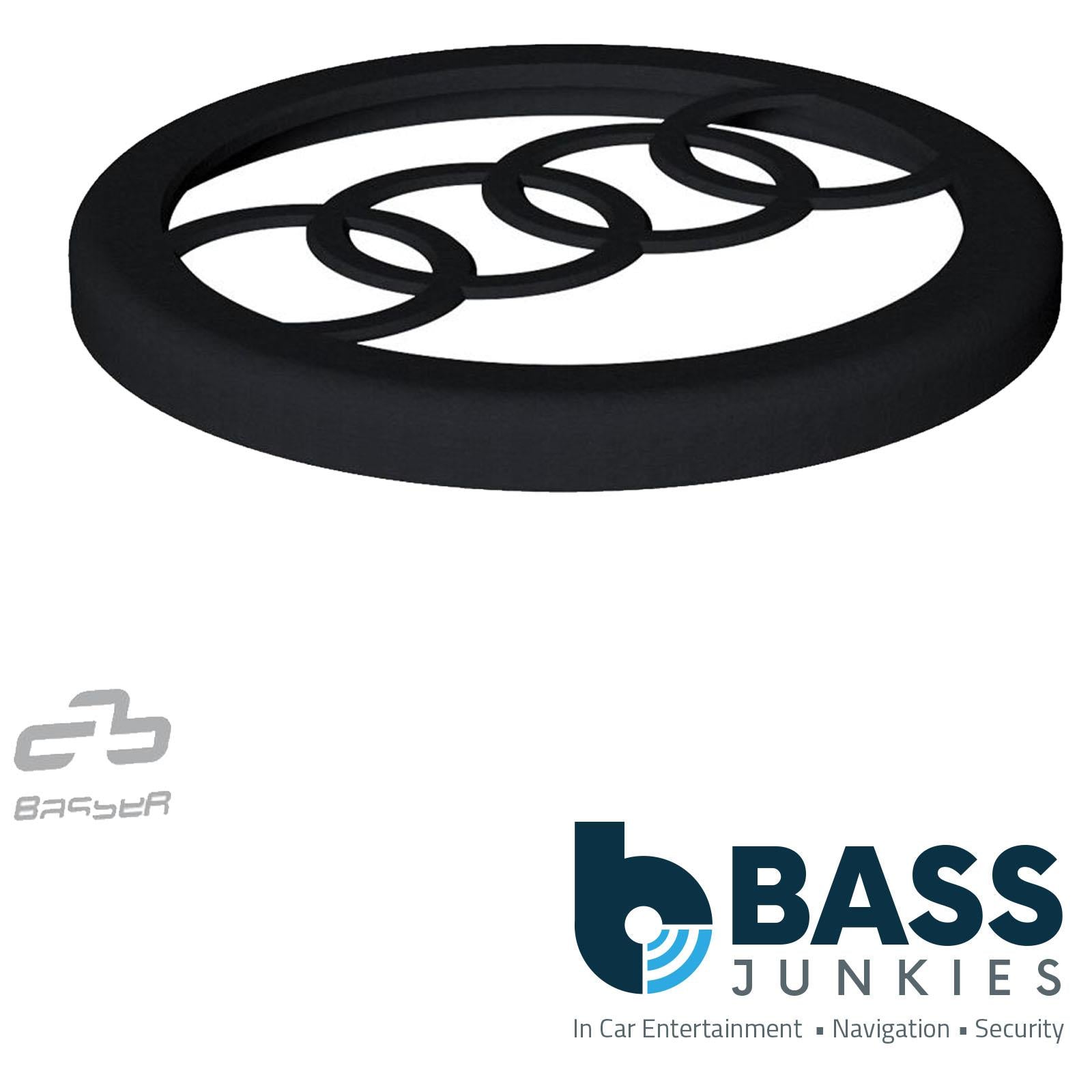 GRL10AUDI 10" 250MM Car Sub Subwoofer MDF Black Flocked Grille With Audi Logo