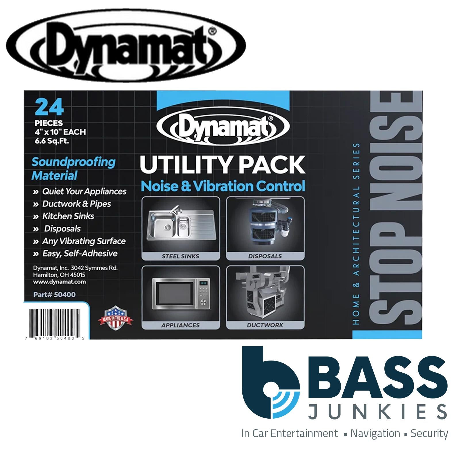 Dynamat Xtreme DYN50400 - 24pcs 100mm x 254mm (4” x 10”) Architectural Utility Pack Sound Deadening Material 