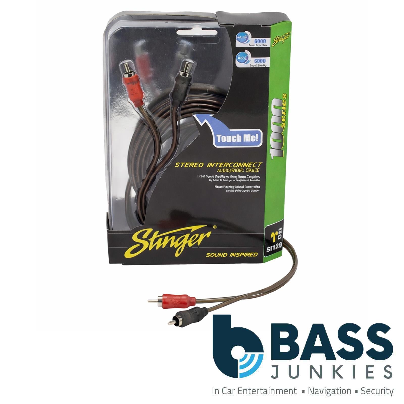 Stinger SI129 - 1000 Series 2.74 Metre 9Ft 2 Channel Car Stereo Amp RCA Phono