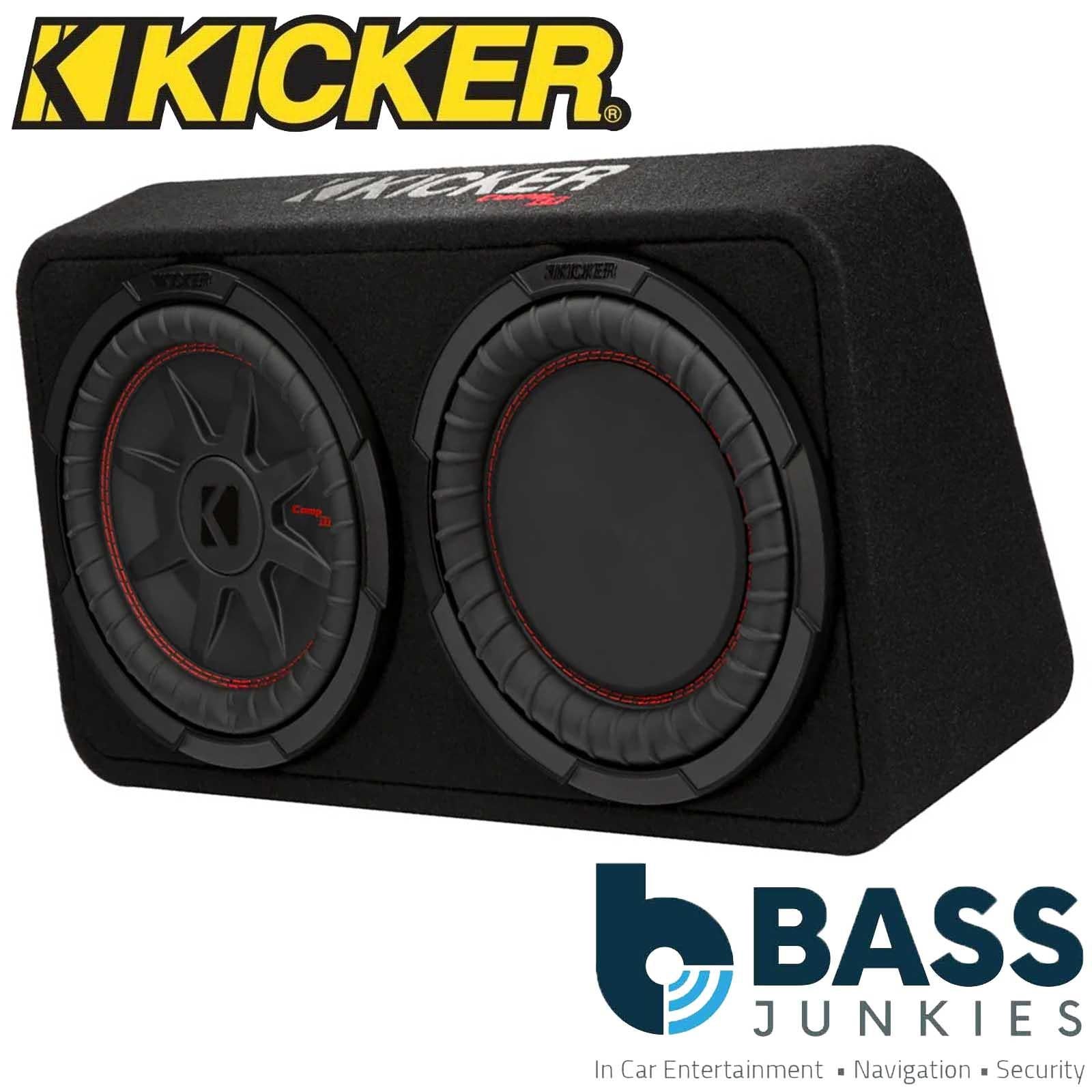 Kicker 48TCWRT102 - 800W 10" CompRT Thin Car Sub Subwoofer Enclosure 2 Ohm
