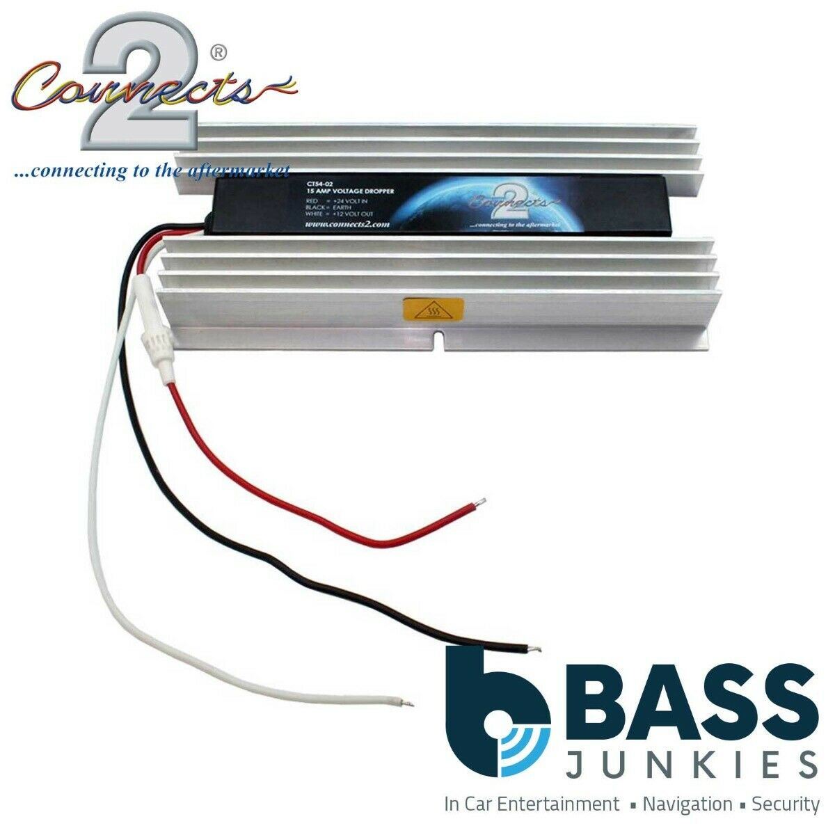 Connects2 CT54-02 - 15 AMP 24V to 12V Voltage Dropper for Commercial Trucks Tractor HGV JCB