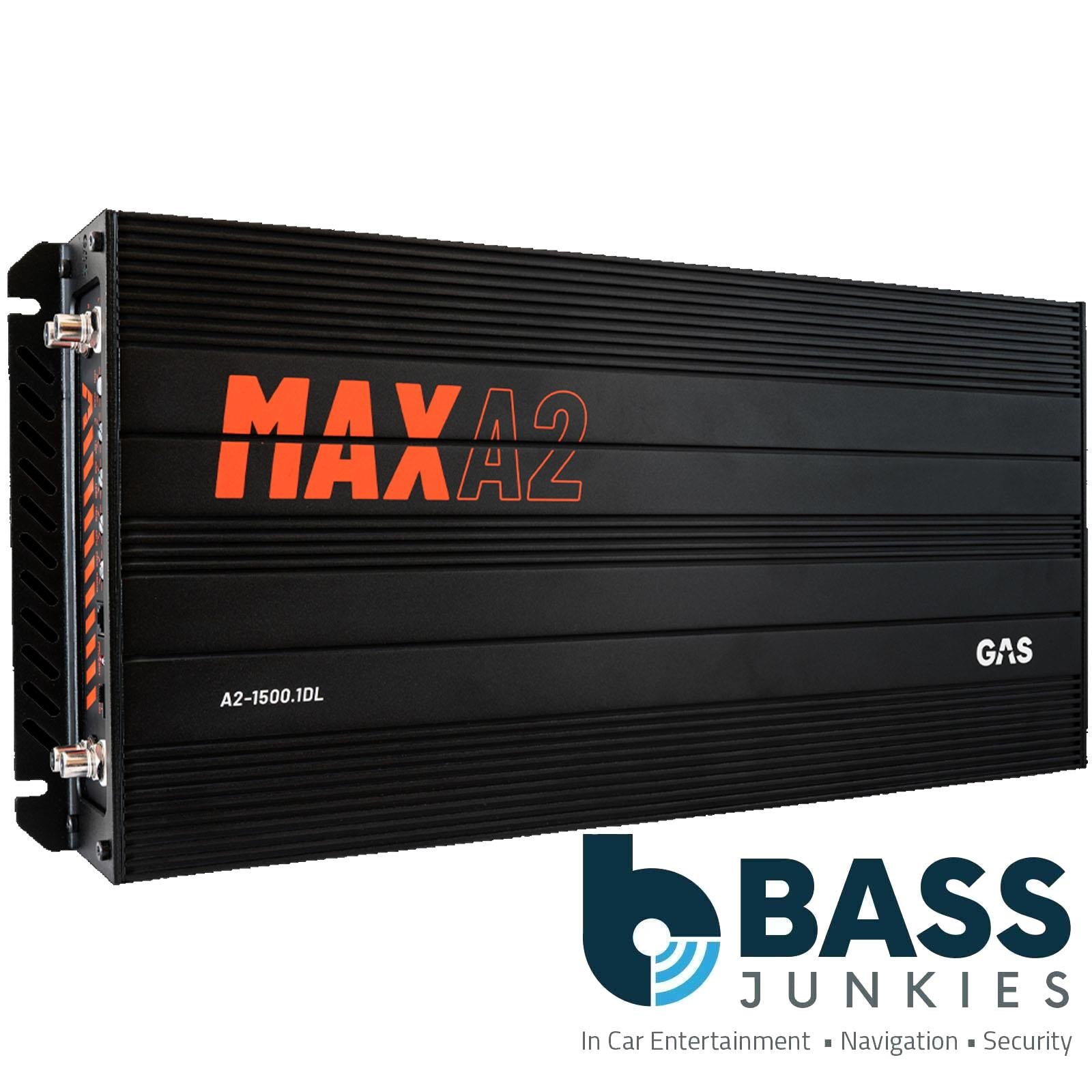 GAS MAX A2-1500.1DL - Max Series 1500 Watts Max Bass Mono Car Amp Amplifier