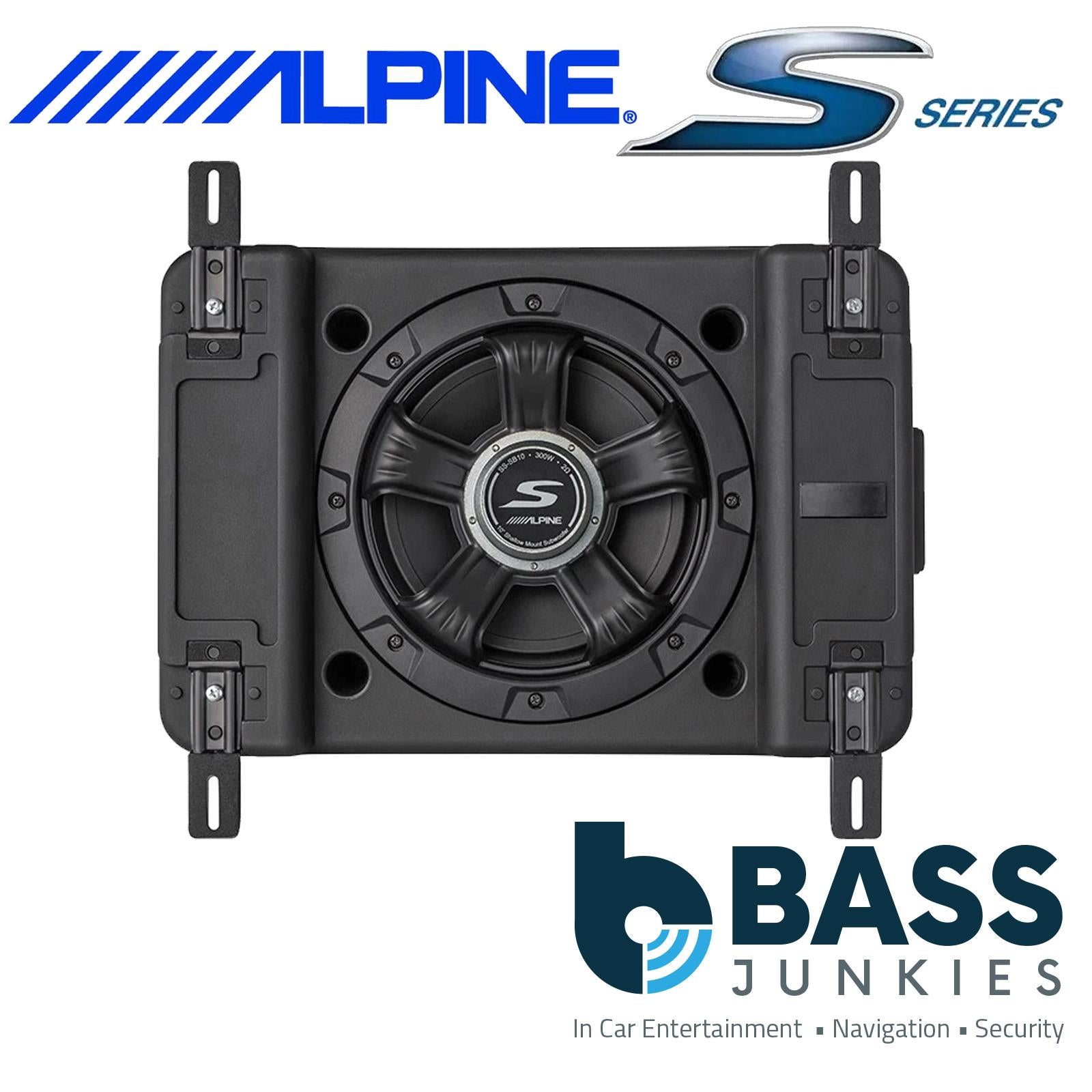 Alpine SS-SB10 - 10" 600 Watts Underseat Shallow Car Sub with Alpine 550 Watts Amp Package
