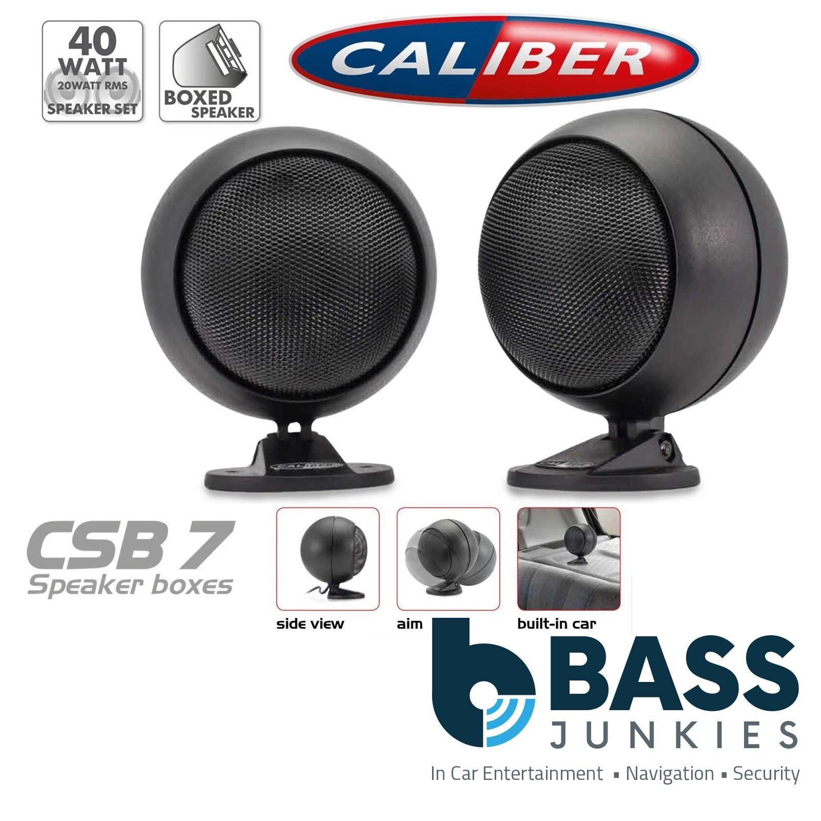Caliber CSB7 - 40 Watts Car Motorhome Tractor Camper Van Boat Pod Sphere Box Speakers