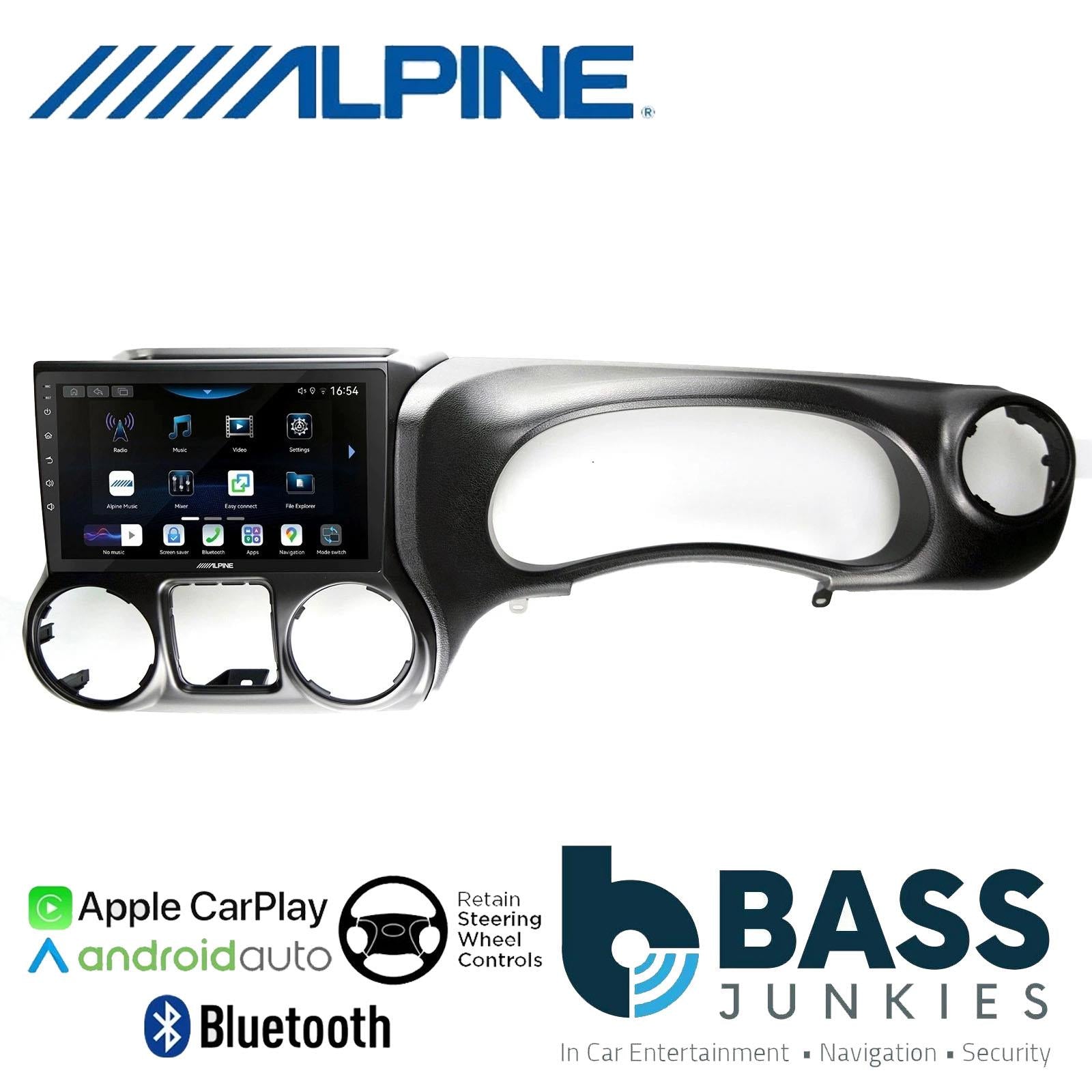 Alpine 9" CarPlay Android Car Stereo Kit For  Jeep Wrangler Rubicon RHD 11-14