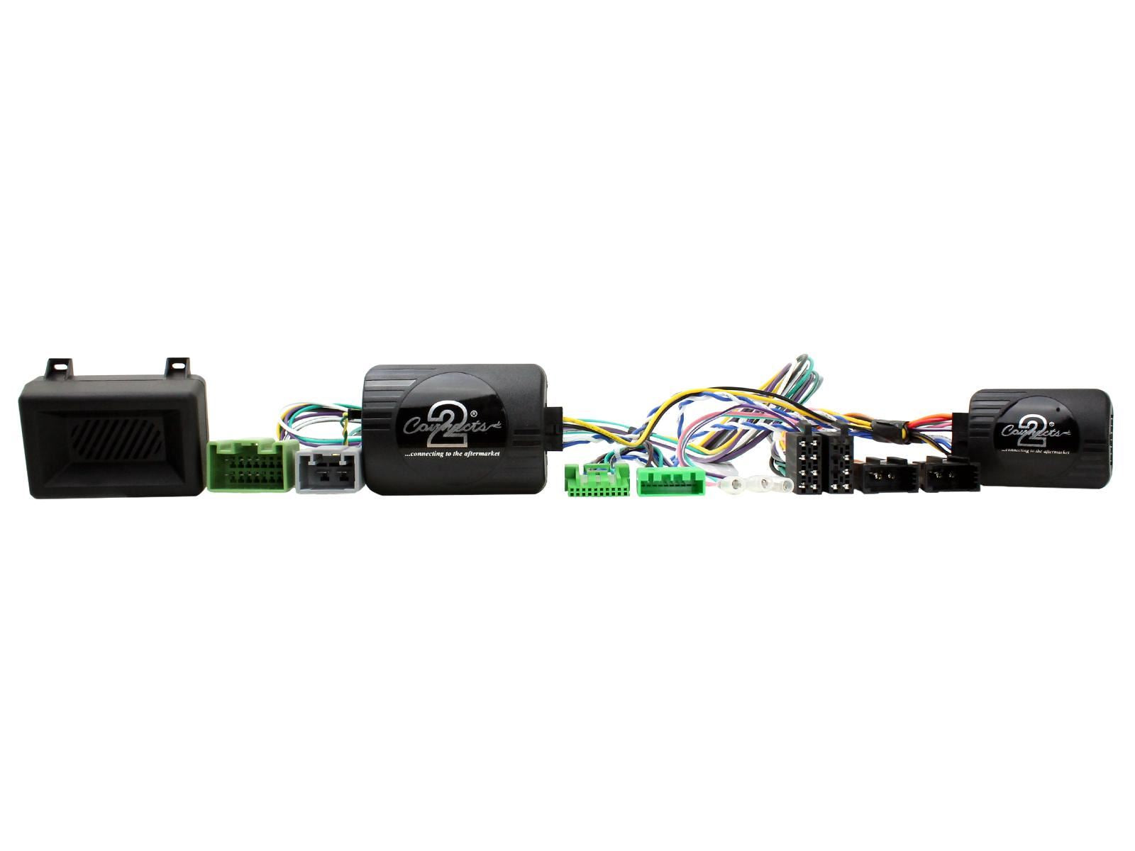 Grundig 6.8" Apple Android Double Din Stereo Fitting Kit + Steering Wheel Stalk Controls to fit Volvo XC90 2004-14