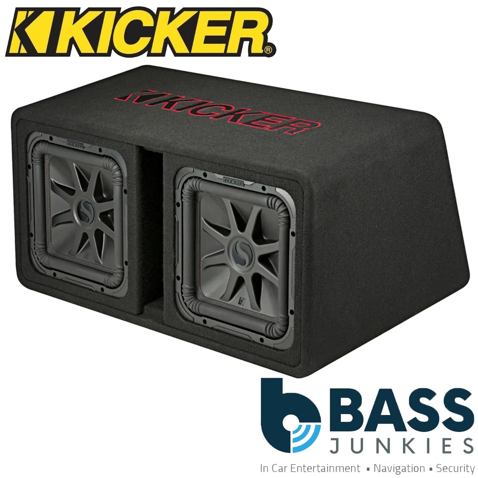Kicker 45DL7R122 - 2400W Dual 12" L7R Loaded Car Subwoofer Enclosure 2 Ohm