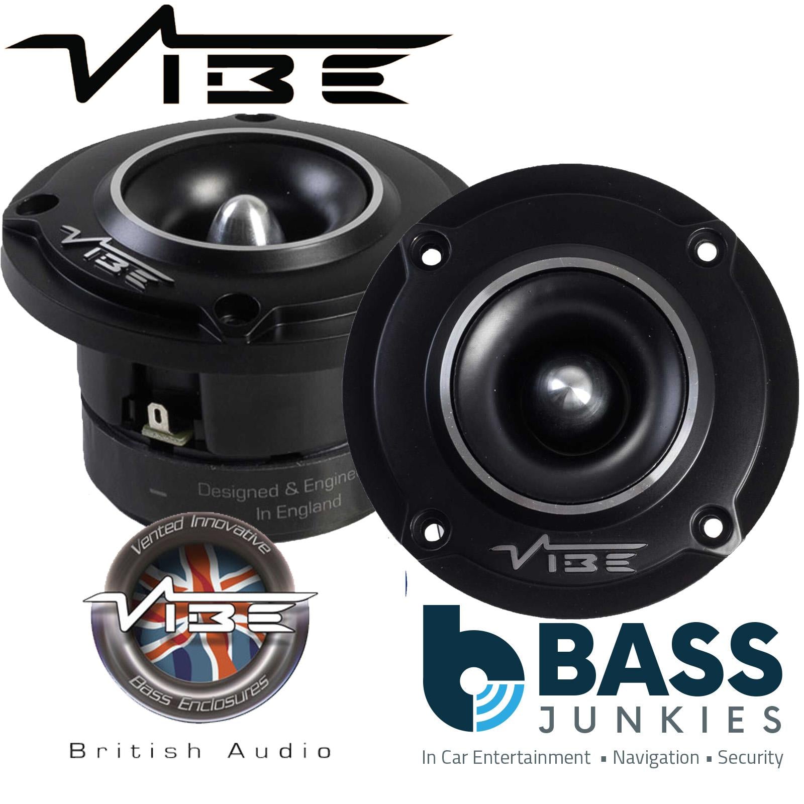 Vibe BLACKAIRPRO4T-V3 450 Watts BlackAir 4" Bullet Compression Car Tweeter PAIR