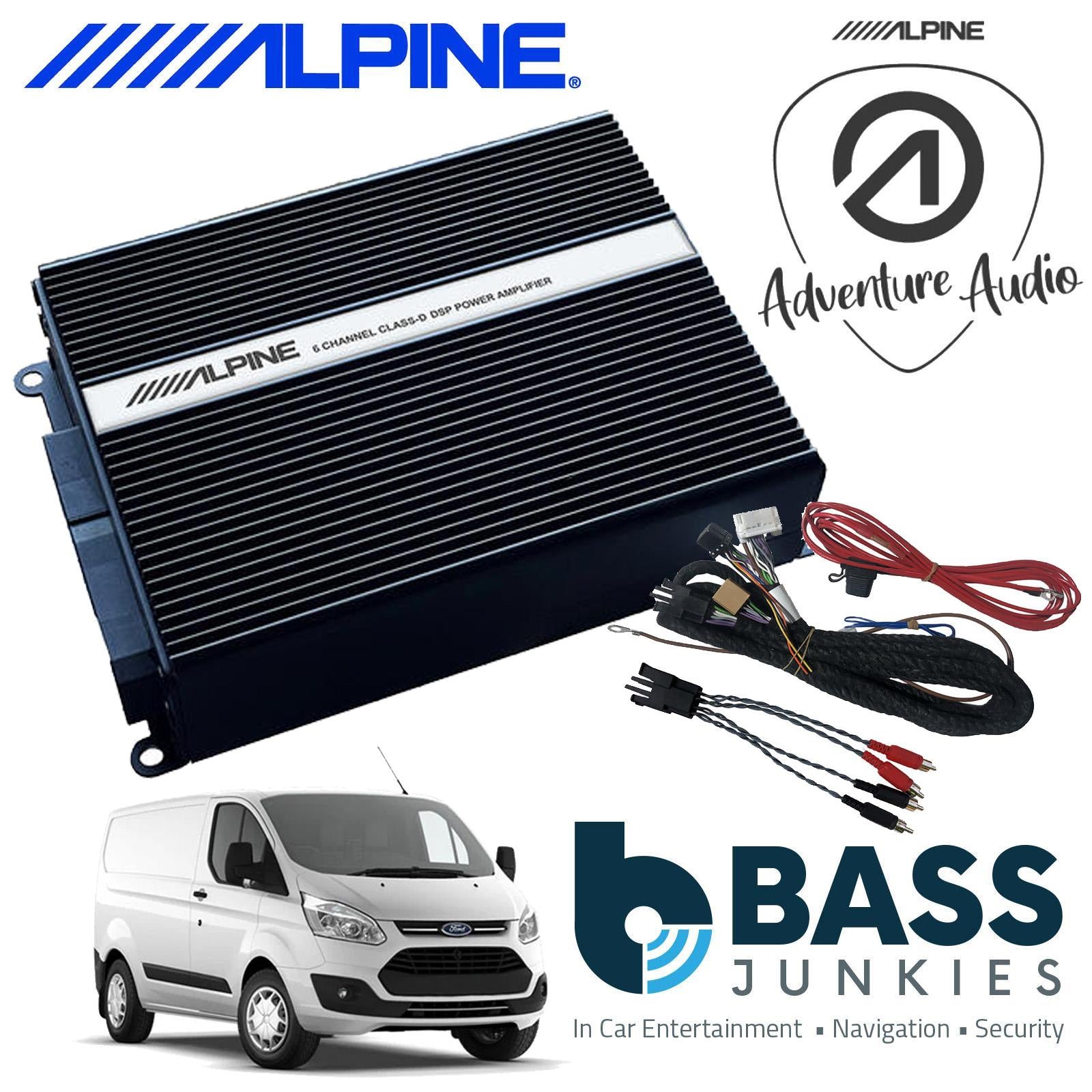 Alpine SPC-W84AT6-2 - 6-Channel DSP Amplifier & Subwoofer & Speakers for Ford Transit 7, Custom & Tourneo 2014 On Models