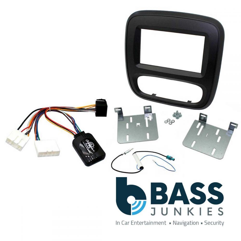 Connects2 CTKVX37 - Vauxhall Vivaro 2015 Onwards Double Din Fascia & Steering Wheel Interface Installation Kit