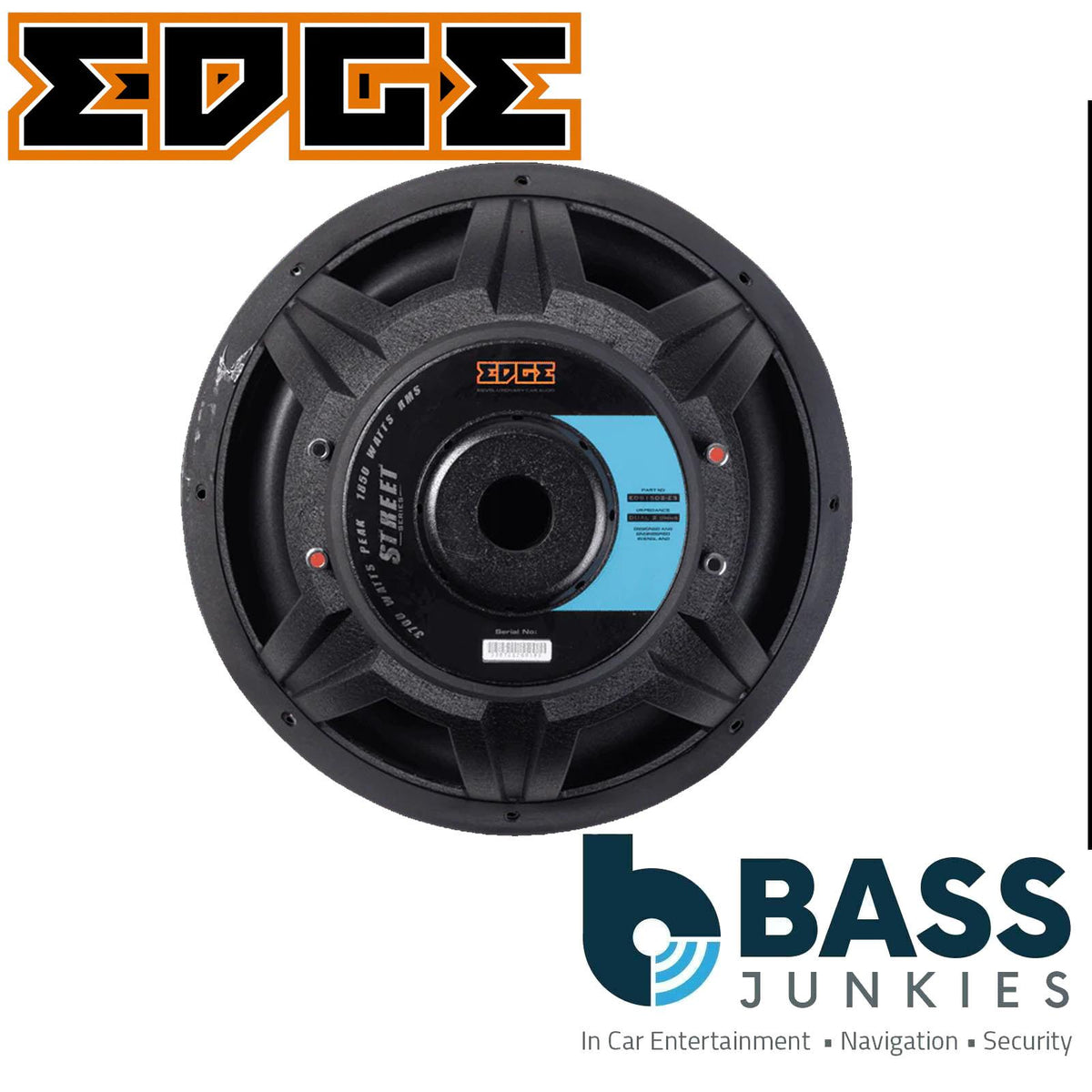 EDGE Street Series EDS15D2-E3 - 15 inch 3700 Watts Bass Car Audio Subwoofer