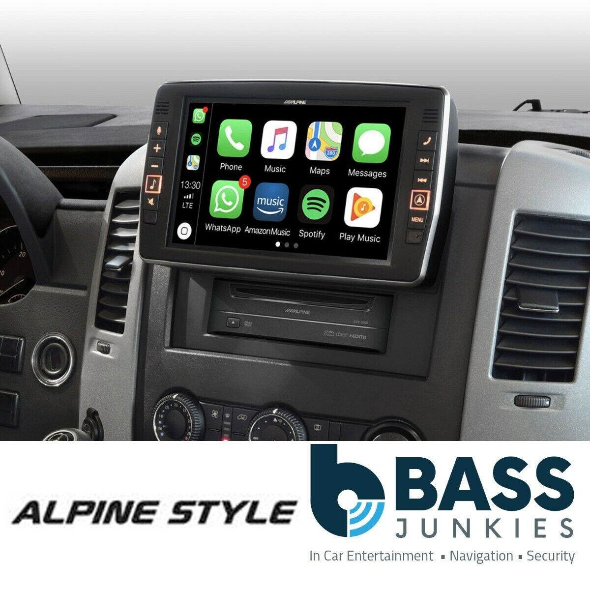 Alpine Mercedes Sprinter 2013-18 9� Navigation Bluetooth DAB CarPlay HDMI Screen