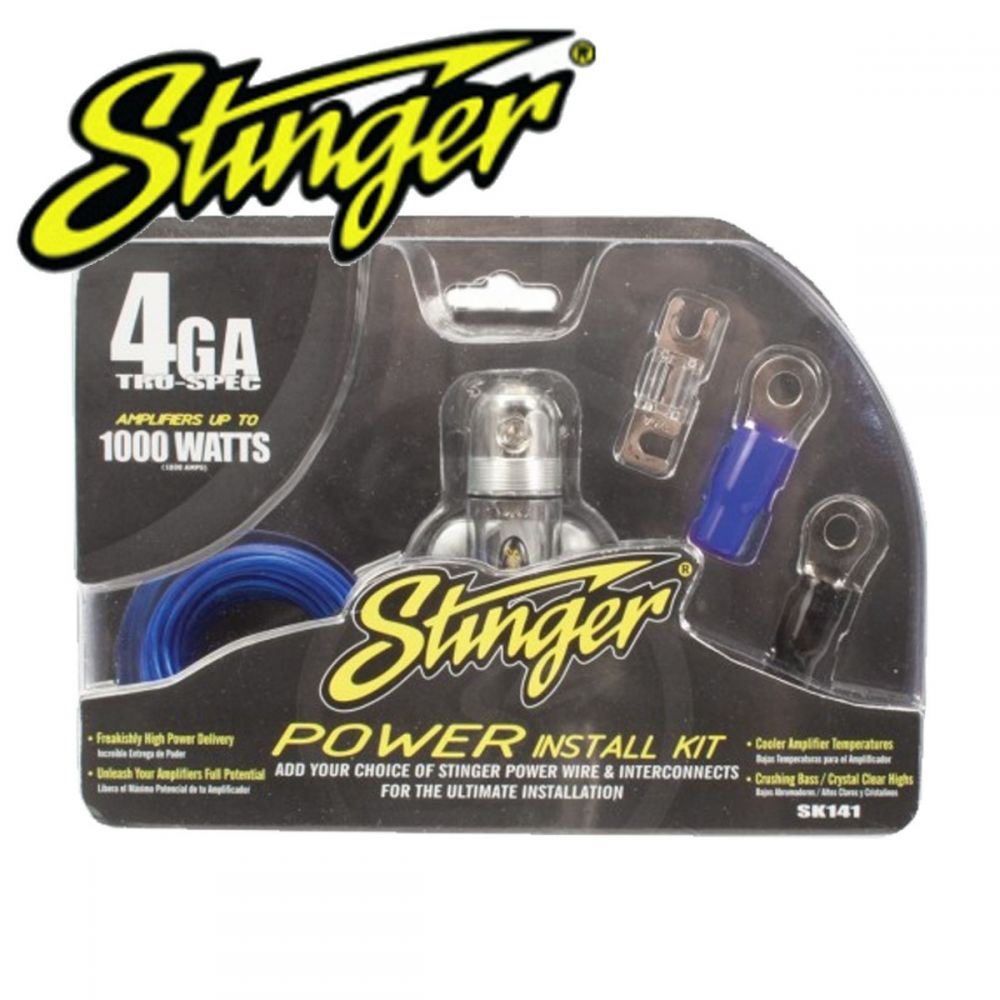 Stinger SK141 4 Gauge Car Installation Kit With MIDI Fuse Holder