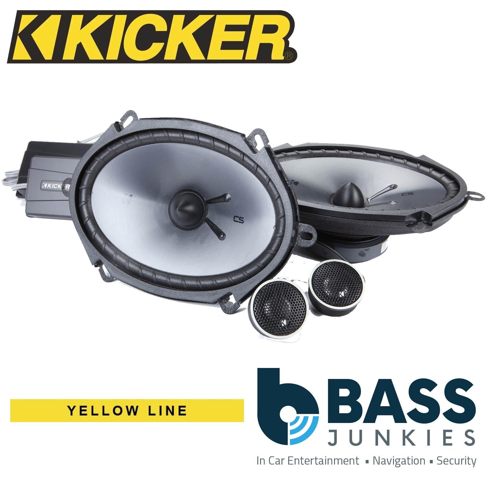 Kicker 46CSS684 - 6" x 8" 160 x 200mm 450 Watts Car Component Speakers Front Rear Door Midrange Tweeters