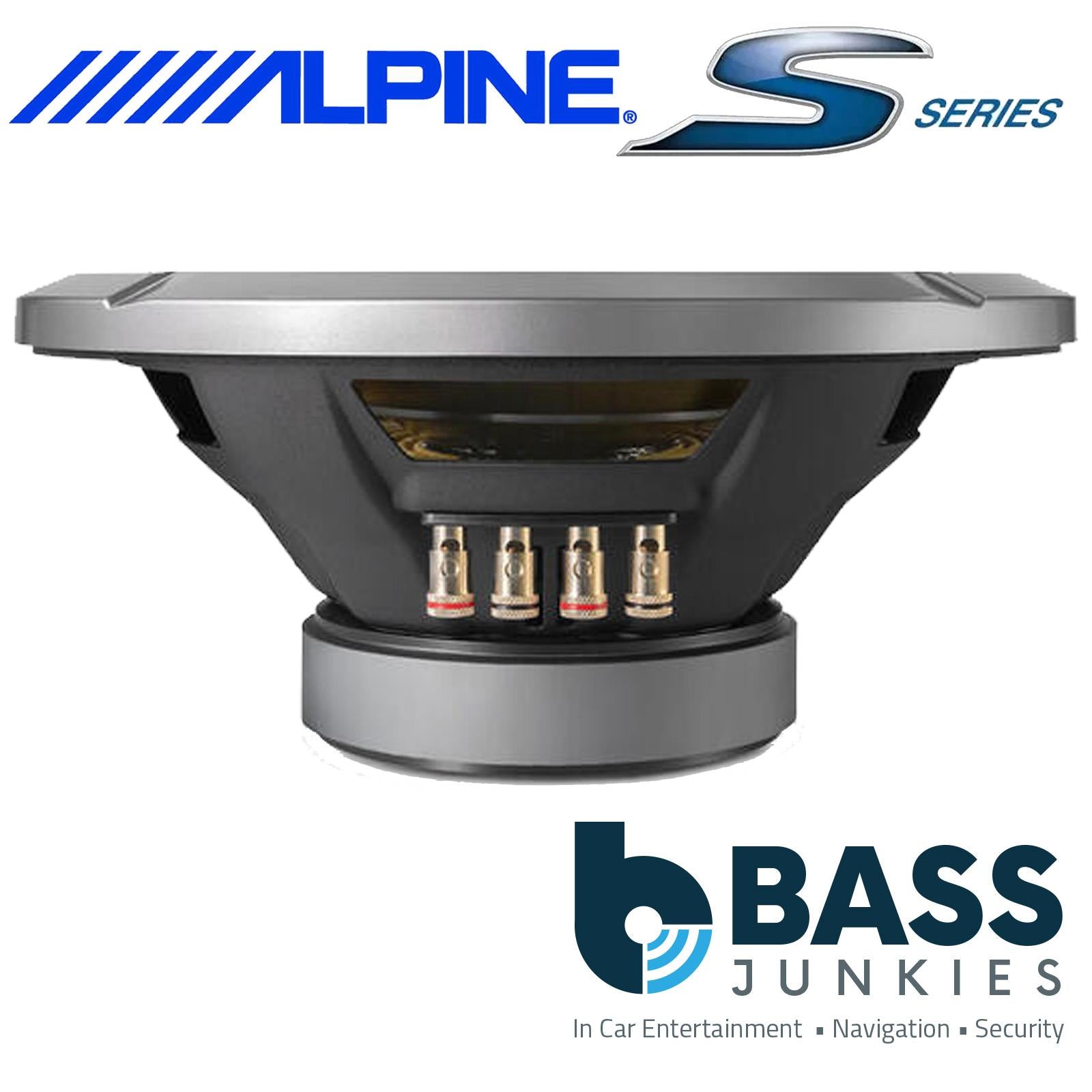 Alpine S2-W10D4 - 10” 25cm 1800 Watts Dual 4 Ohm Car Subwoofer Bass Sub Driver