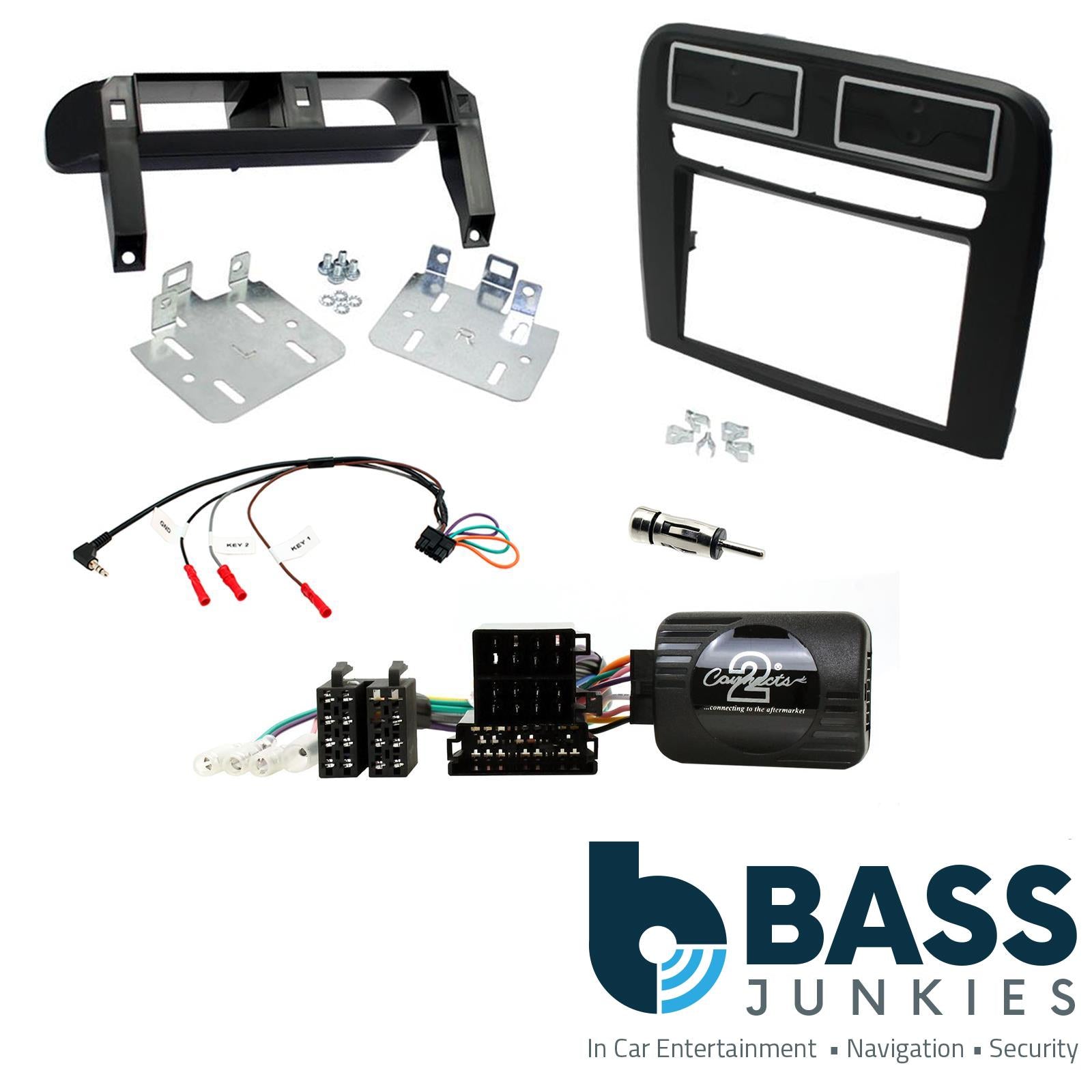 Connects2 CTKFT15L - Fiat Grande Punto LHD 2005 - 2009 Car Stereo D/Din Fascia Steering Wheel Interface Fitting Kit