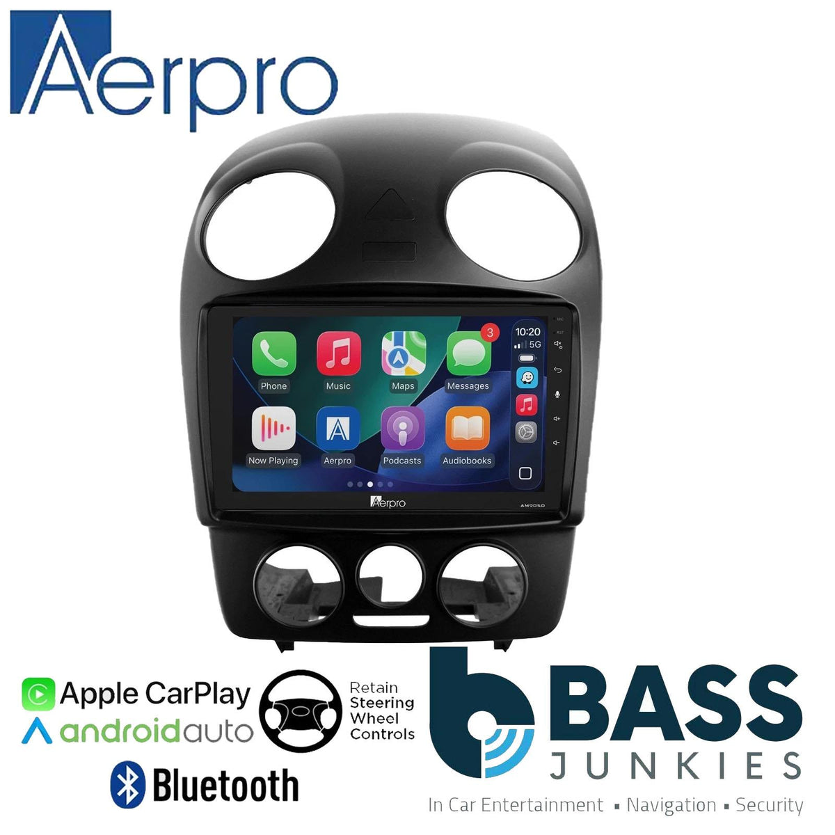 Aerpro 9" DAB CarPlay Android Car Stereo Kit For Volkswagen Beetle 2004-2010