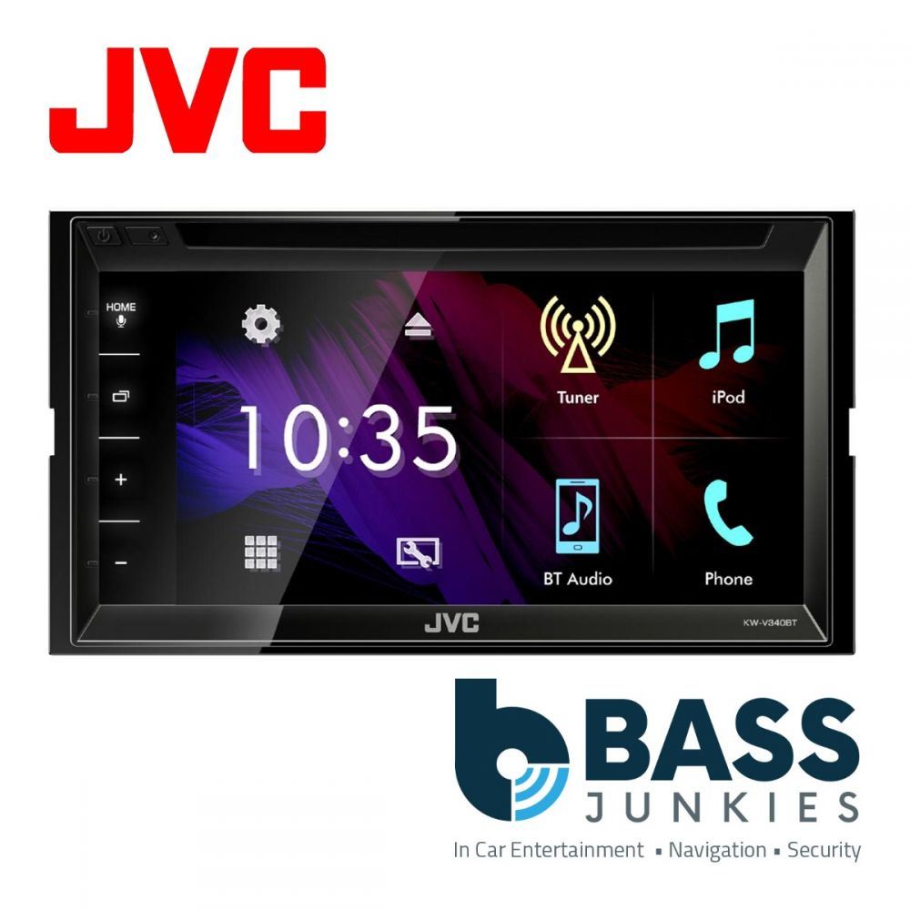 JVC KW-V340BT 6.2" Touchscreen Bluetooth CD DVD USB Android iPhone Car Stereo