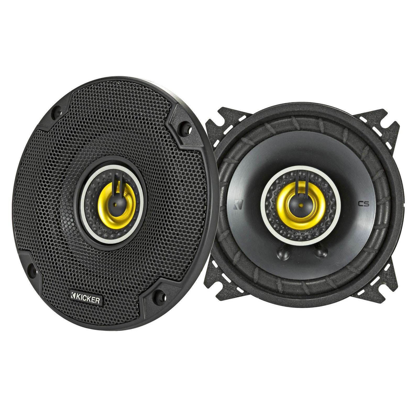 Kicker CS Series 46CSC44 - 4" 100mm 300 Watts Coaxial 2-Way Car Door Speakers
