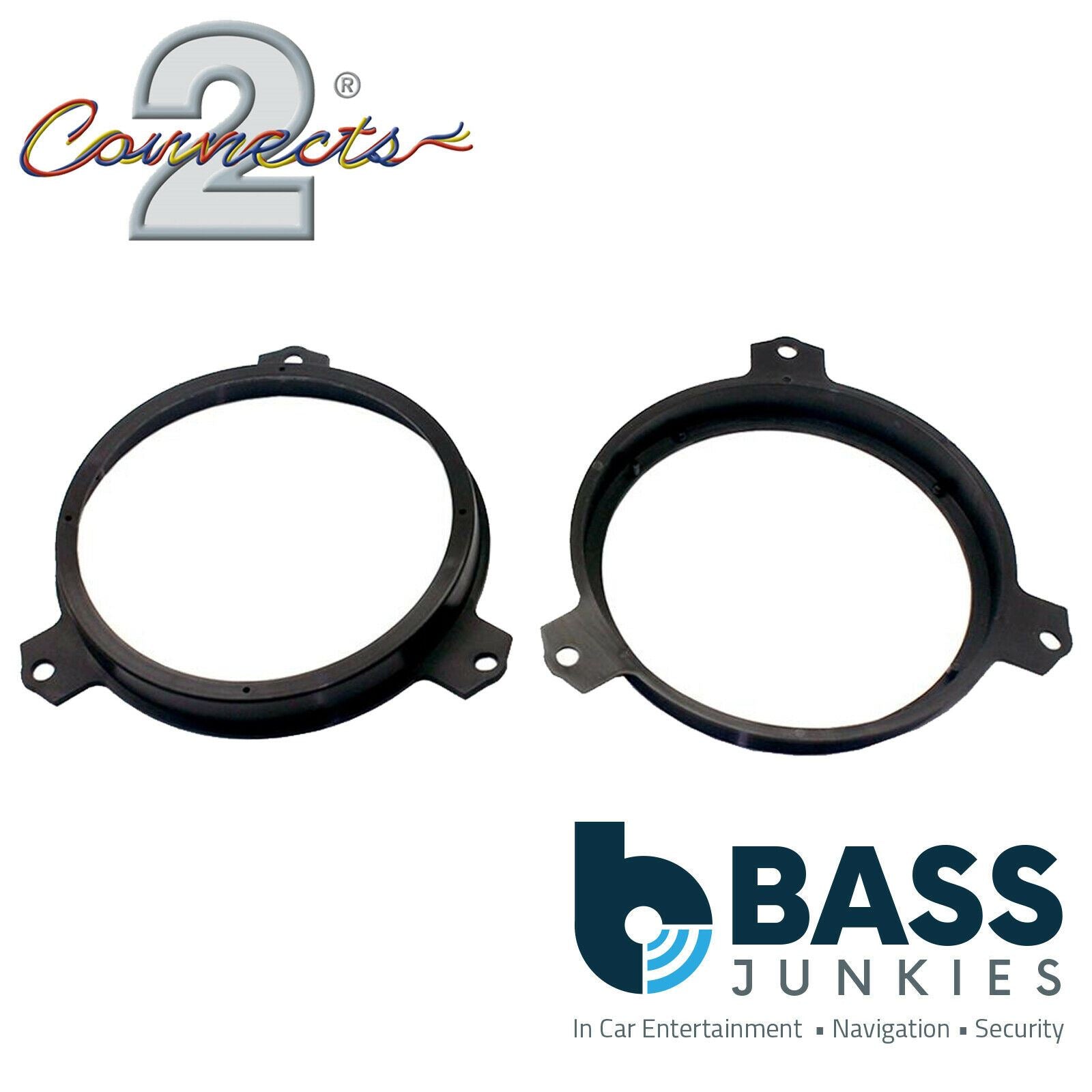 Connects2 CT25TY06 - Toyota Aygo 2014 Onwards 165mm 6.5" Front Door Car Speaker Adapter Brackets