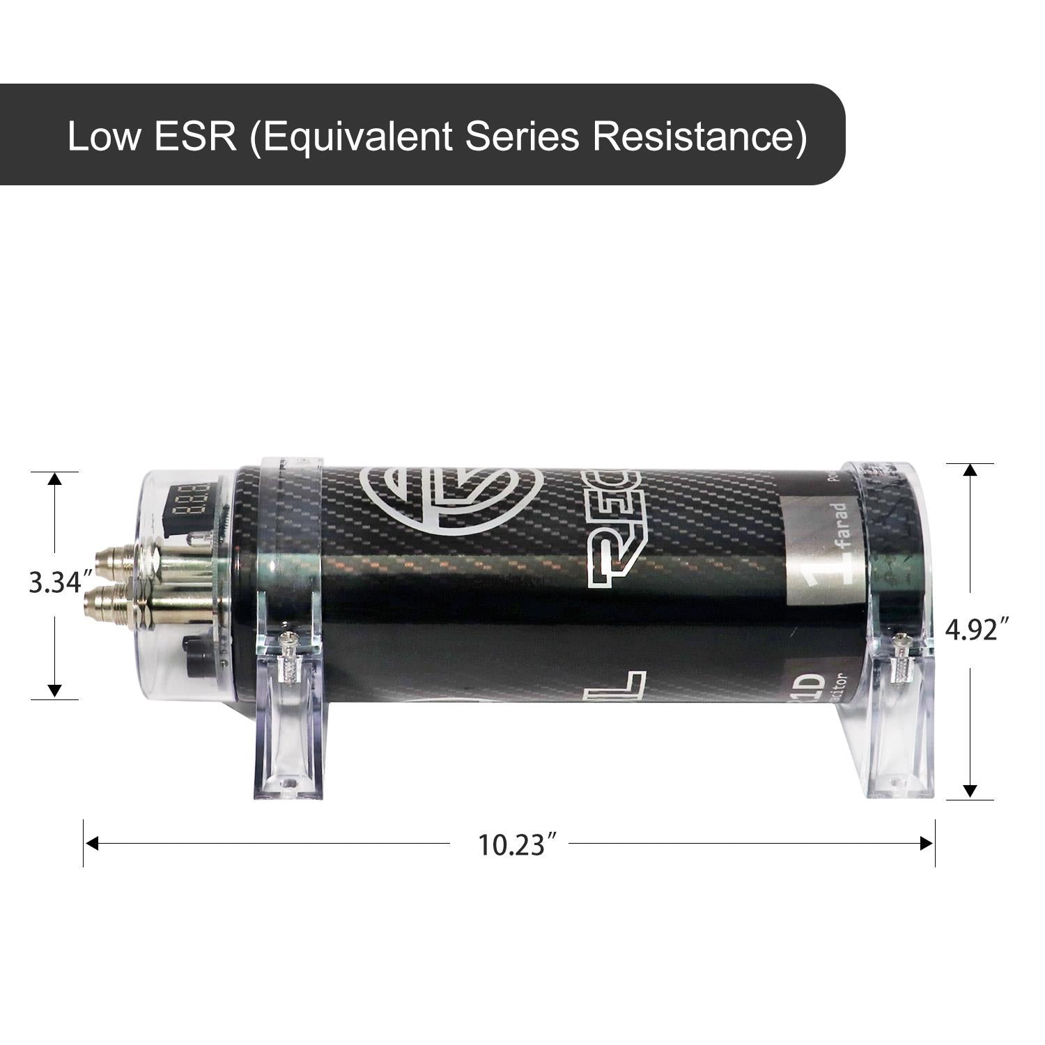 Recoil R1D - 1 Farad 1000 Watt Car Amp Amplifier Digital Power Cap Capacitor