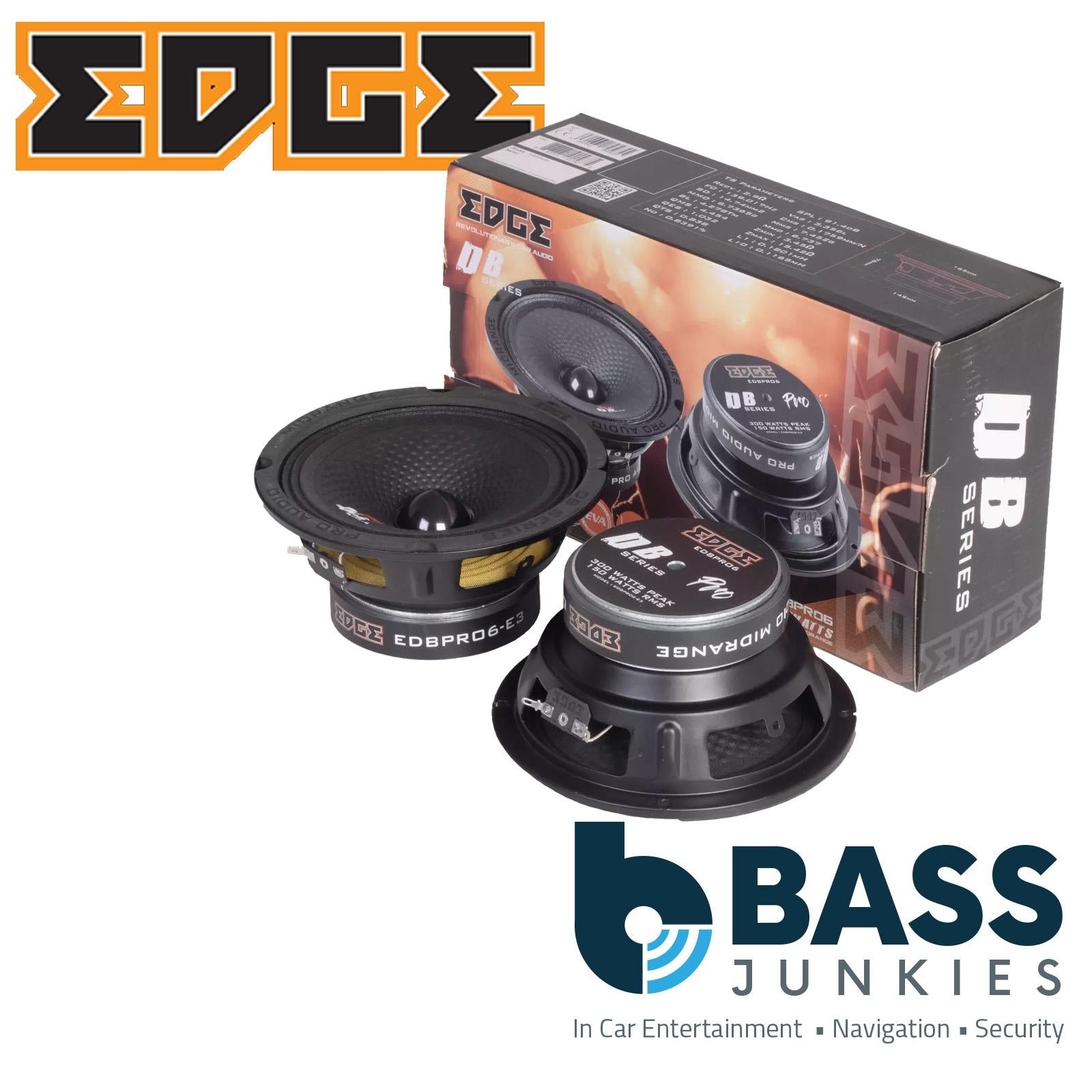 EDGE EDBPRO6-E9 Pro Audio Car Midwoofer 6.5" 300w Peak, 150w RMS - Pair