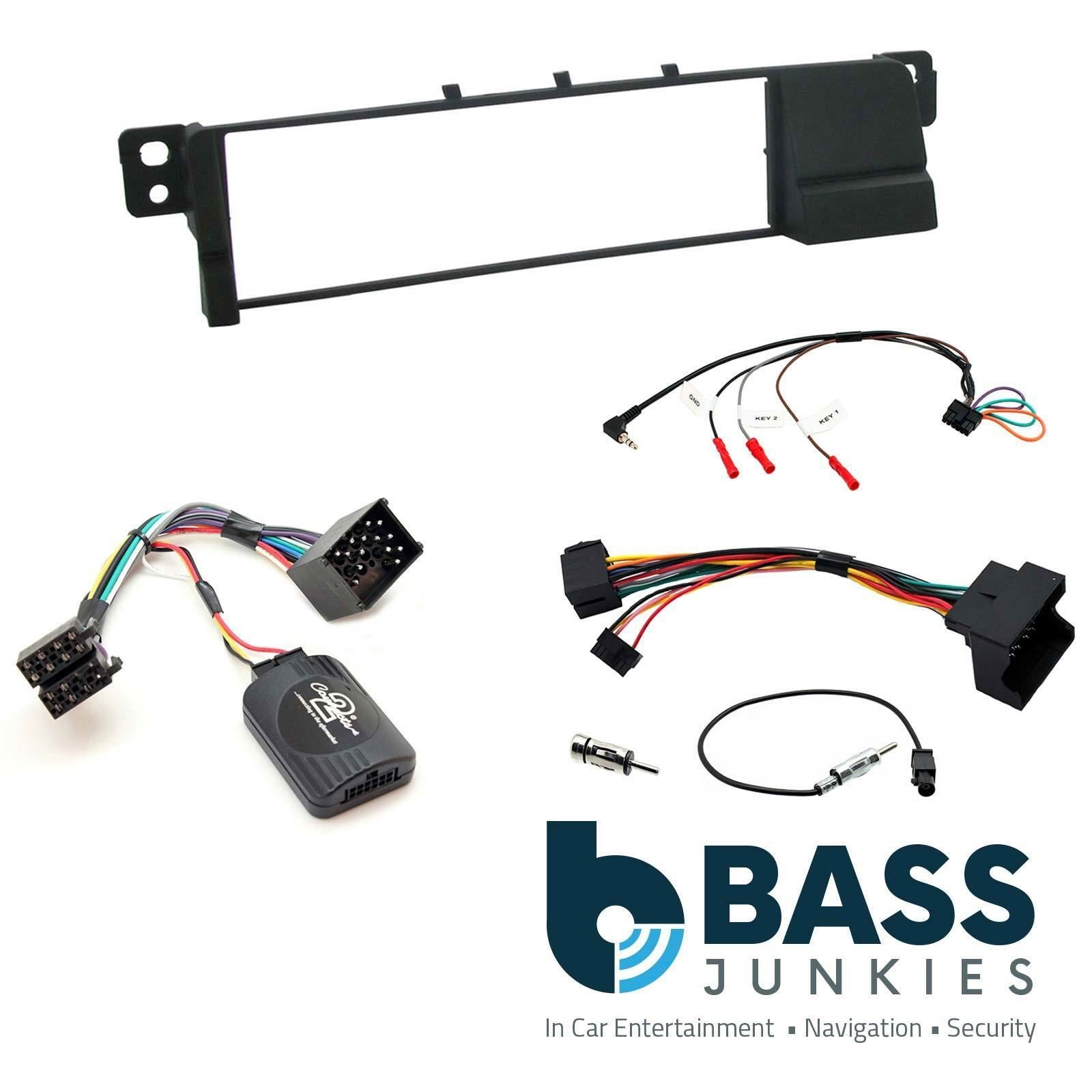 BMW 3 Series E46 1999-06 CLARION Car Radio Stereo Single Din Fascia & Stalk Kit