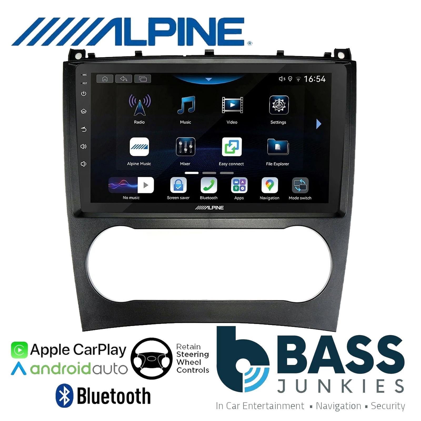 Alpine 9" CarPlay Android Car Stereo Kit For Mercedes C GLK Class C209 05 - 09