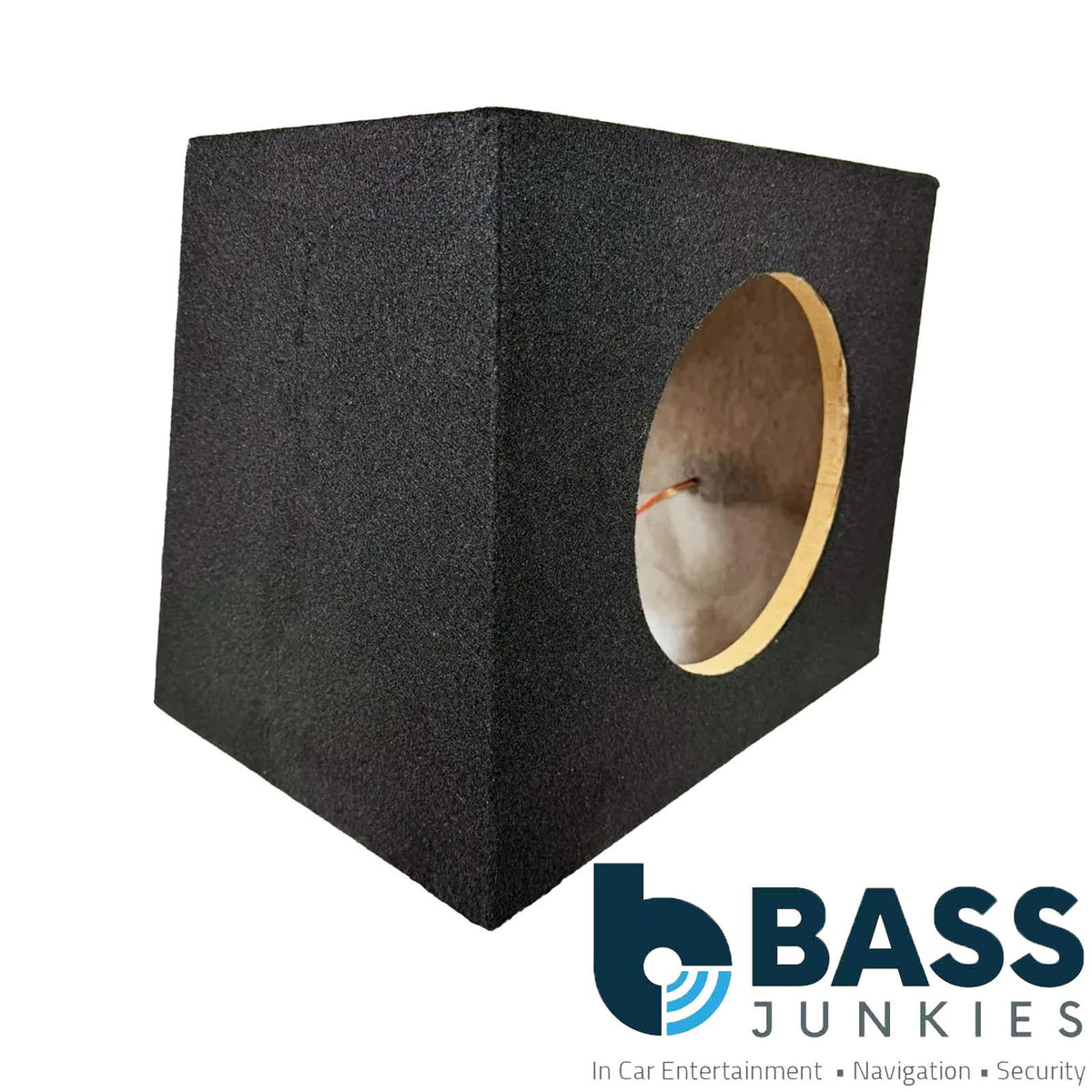 10" Sealed Sub Subwoofer Enclosure Durable MDF Black Carpet with 16AWG Cable