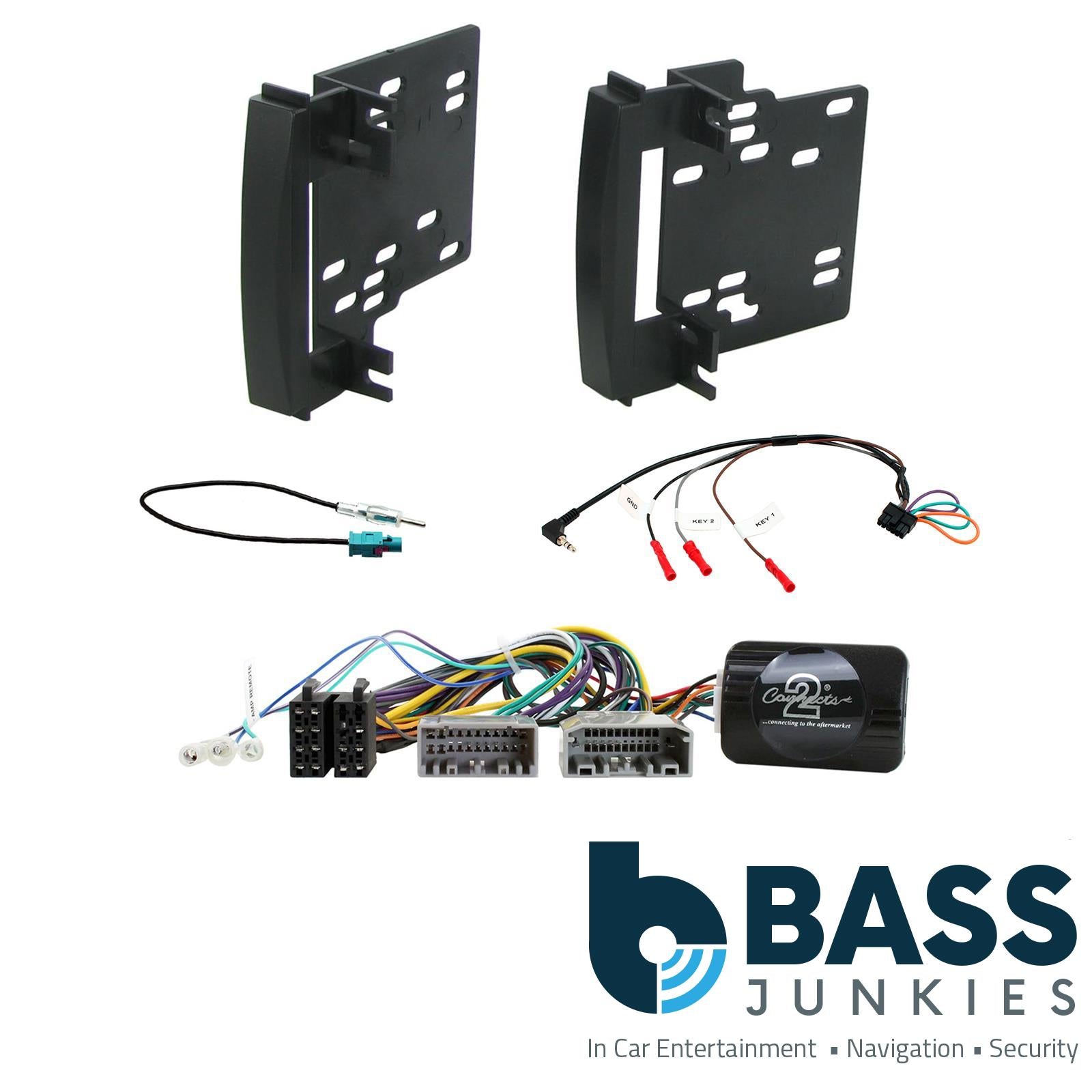 Double Din Stereo Fitting Kit + Steering Controls to fit Dodge Nitro 2007-12