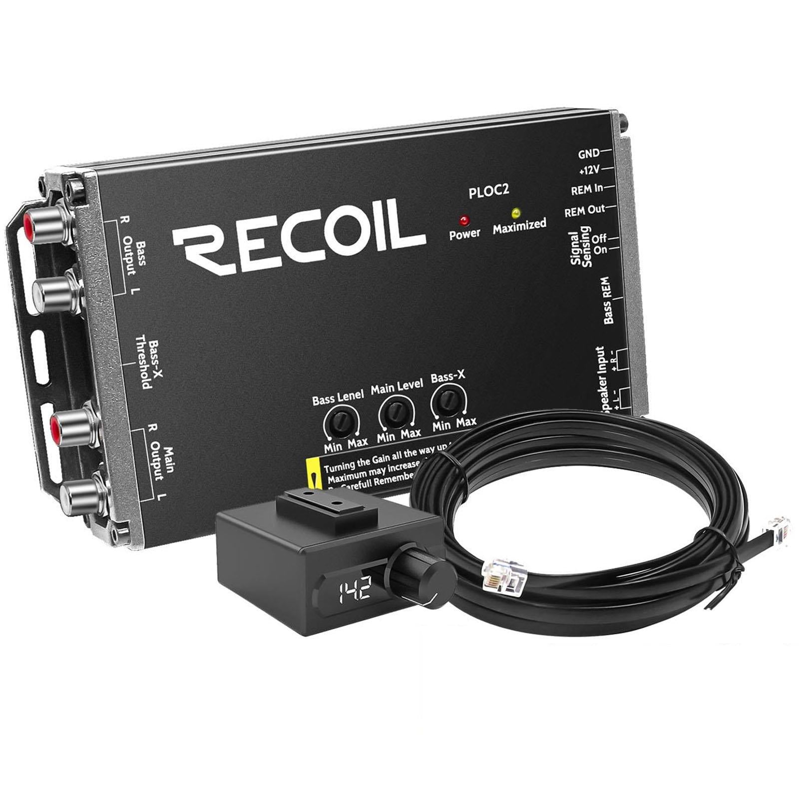 Recoil PLOC2 - 2-Channel Line Output Converter & Bass Boost Voltmeter Remote