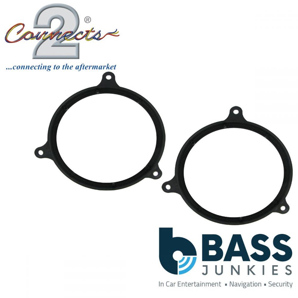 Connects2 CT25TY01 - Toyota Avensis Yaris Corolla 165mm 6.5" Rear Door Car Speaker Adapter Brackets