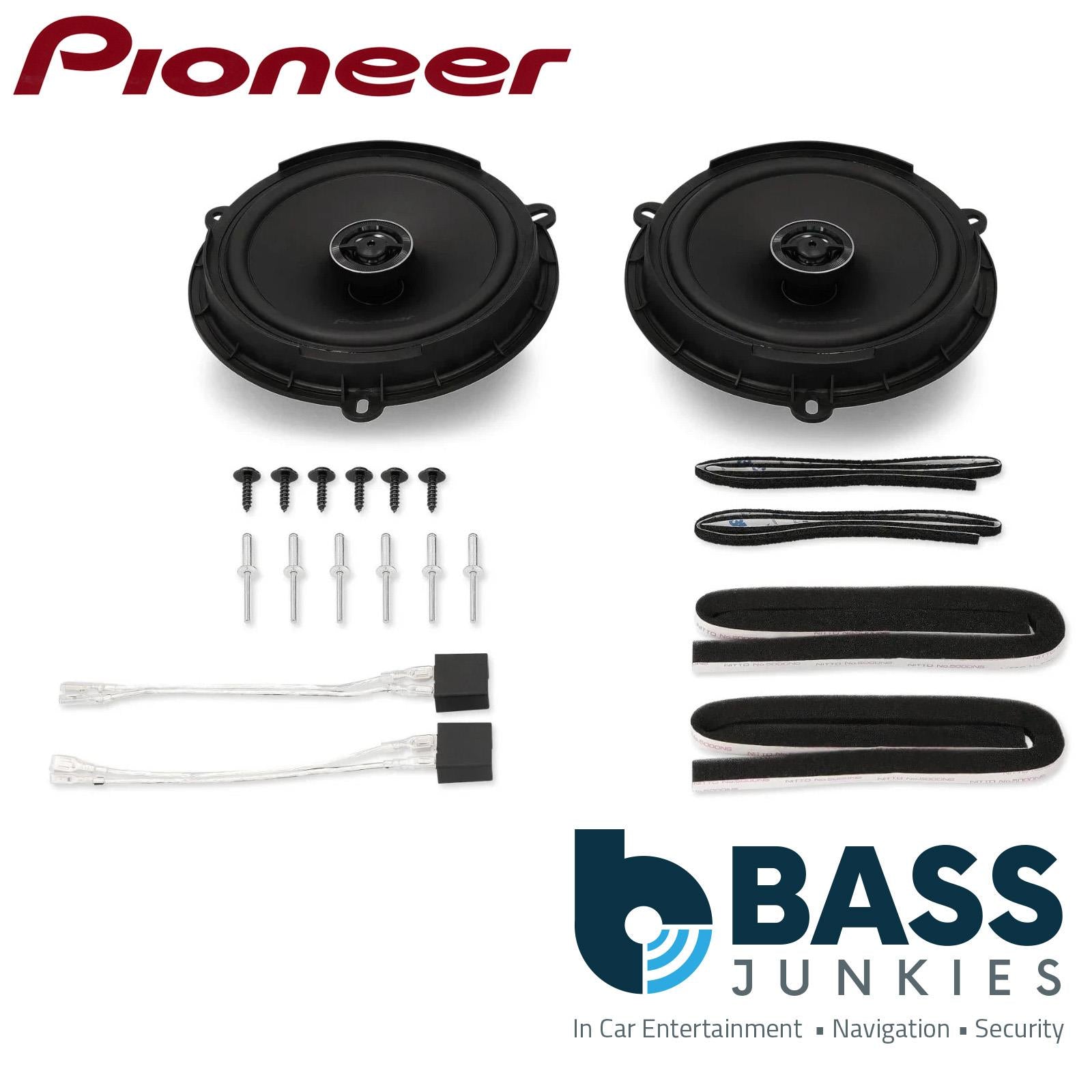 Pioneer TS-Q160F-FD - 700 Watts (Front Or Rear) Perfect Fit 2 Way Coaxial Car Speakers For Ford Jaguar Land Rover Mazda Fiat Vehicles