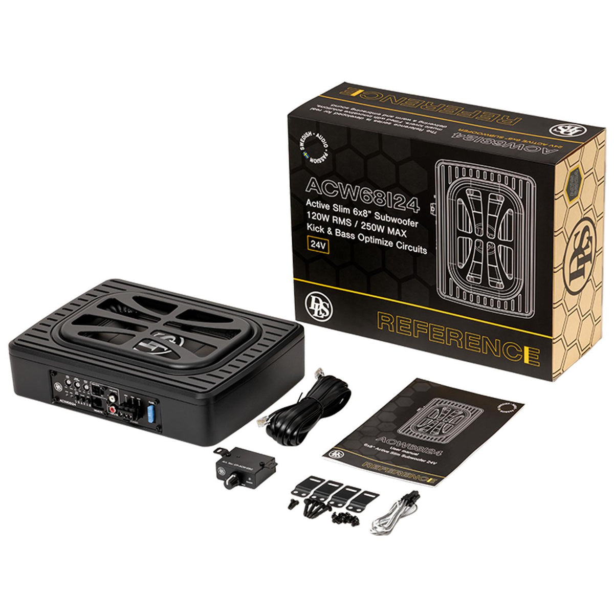 DLS ACW68i24 6x8" 250 Watts 24V Active Underseat Truck Lorry Subwoofer