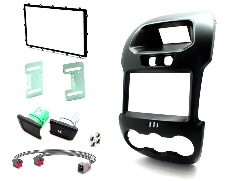 Connects2 CT23FD37C Ford Ranger 2012 - 2016 Car Stereo Double Din Fascia Panel & Cage Kit