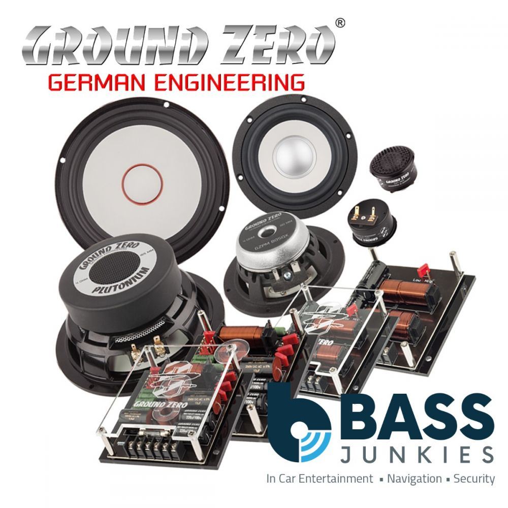 Ground Zero GZPC 16.3SQ -  6.5" / 3.15" / 1.1" Inch 300 Watts 3-Way 3-Ohm SQ Component Car Speaker Set System
