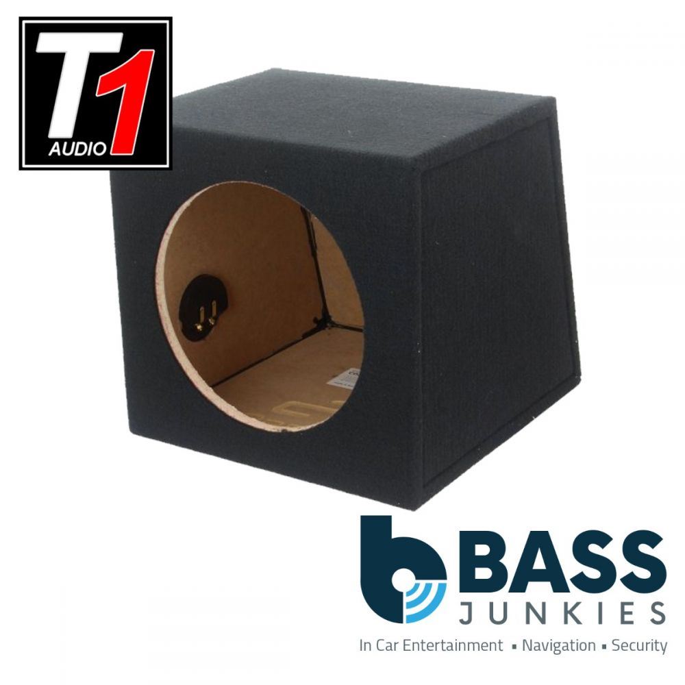 T1 Audio - 10" Fully Carpeted Black MDF 20L Car Sub Subwoofer Bass Box Enclosure