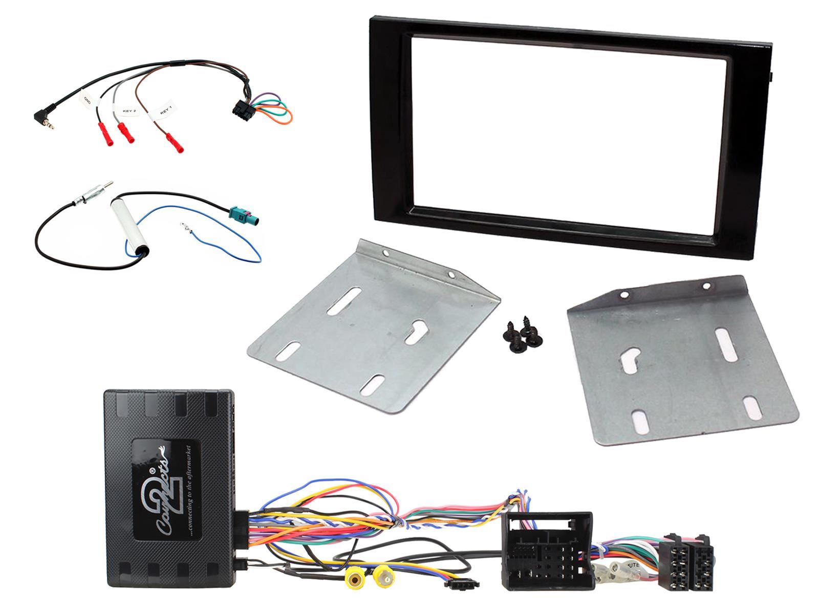 Grundig 6.8" Apple Android Double Din Stereo Fitting Kit + Steering Wheel Stalk Controls to fit Seat Leon 2012-15 | Seat Ibiza 2015-17