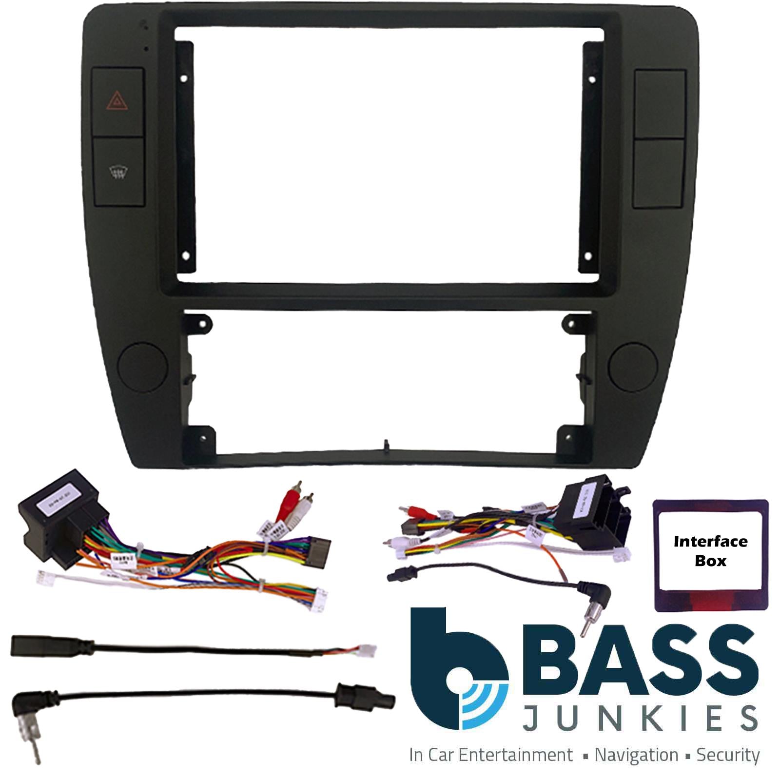 For Volkswagen Polo Black 2014On Fascia Panel Interface For 9" Android Car Radio