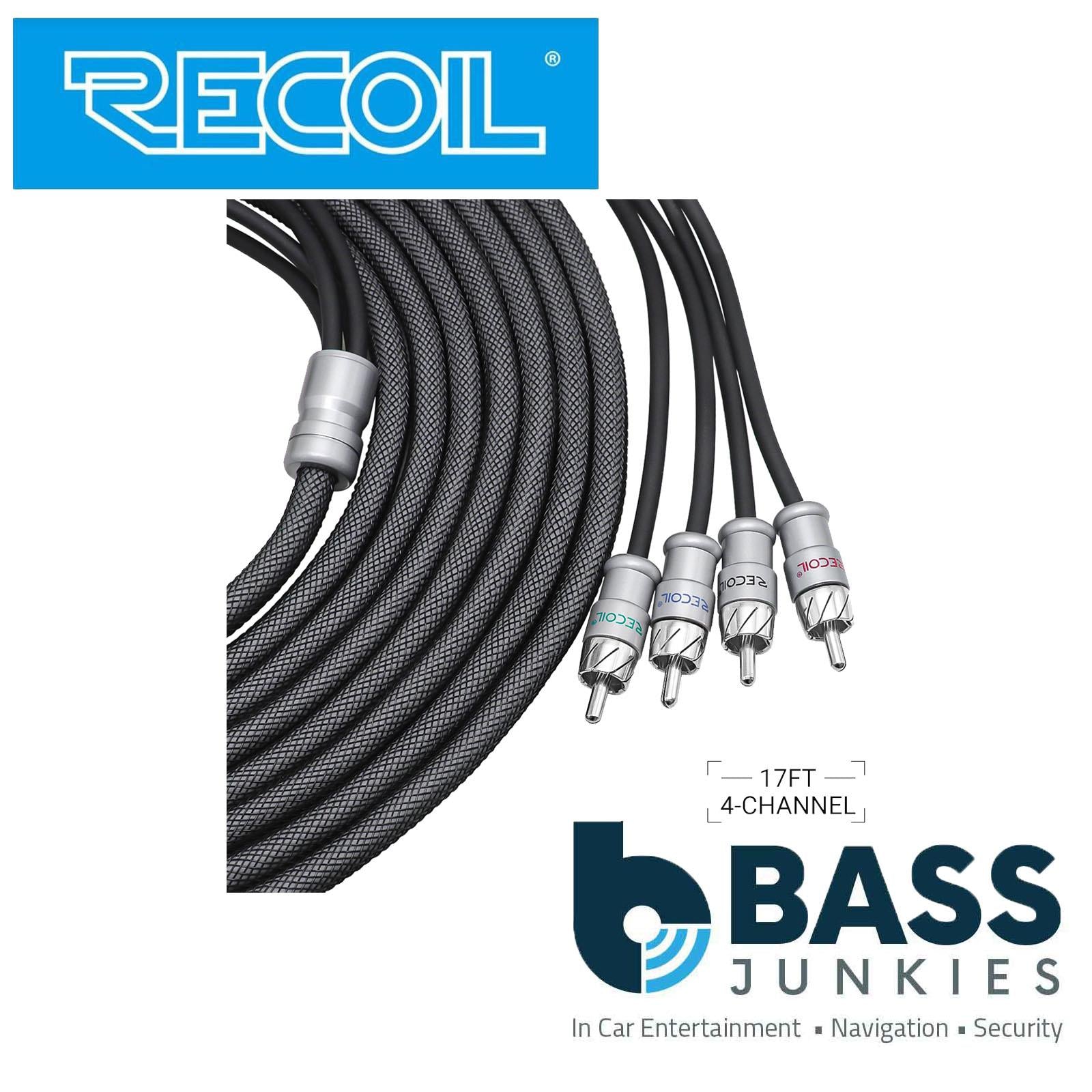 Recoil XI417 - 5 Metre Oxygen Free Copper 4-Channel Car Stereo RCA Phono Cable