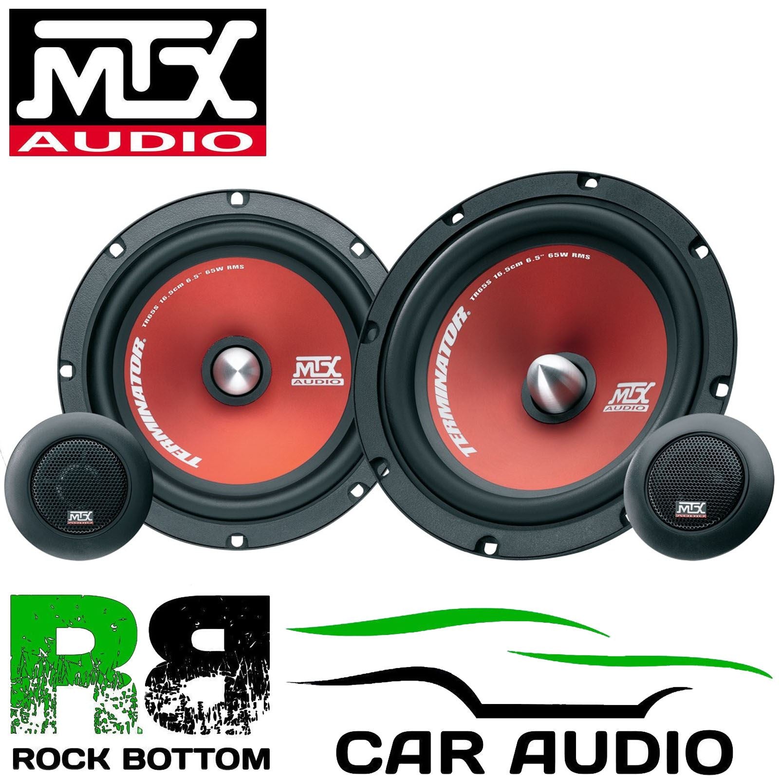 MTX TR65S 6.5" 450 Watts 2-Way Car Door Speaker Kit for Vauxhall Vectra C