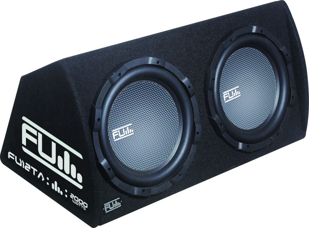 Fli Underground FU12TA-F1 - Twin 12" Inch 2000 Watts Active Car Sub Subwoofer Enclosure