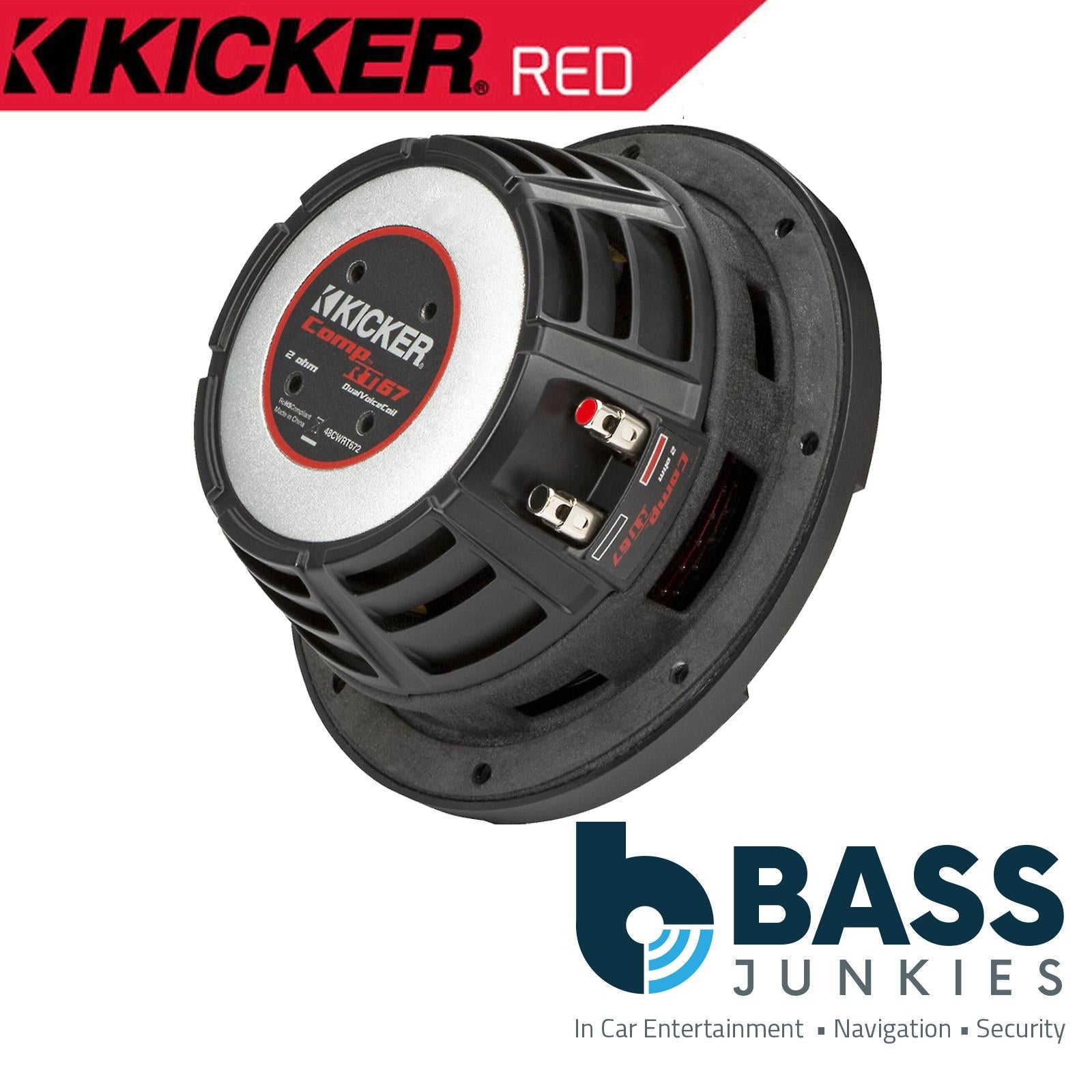 KICKER 48CWRT672 6.75" 17cm 300 Watts Dual Voice Coil Car Van Boot Sub Subwoofer