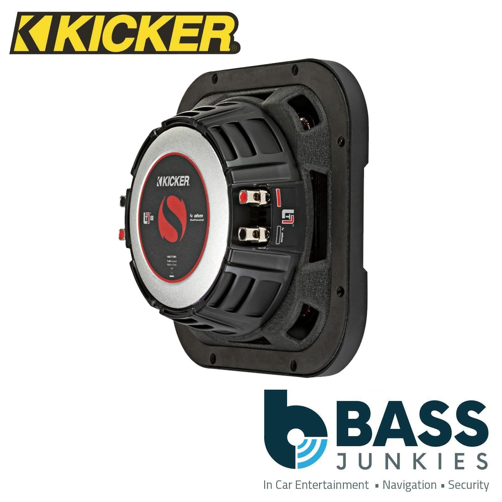 Kicker 46L7T82 - L7T 8" Slim Square Subwoofer DVC 2 Ohm 700W