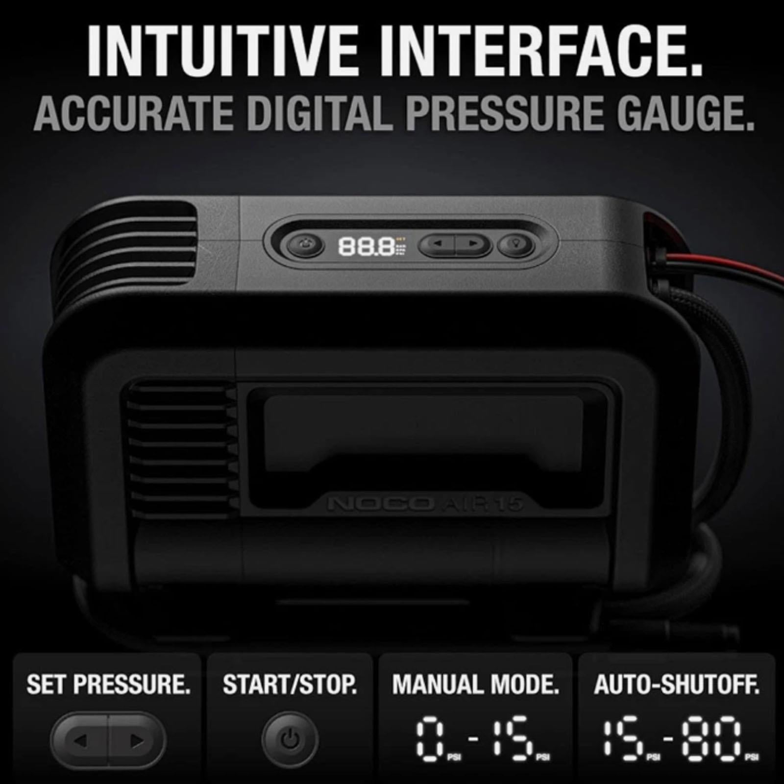 NOCO AIR15 - 15A Portable Digital Tyre Inflator Air Compressor 12V