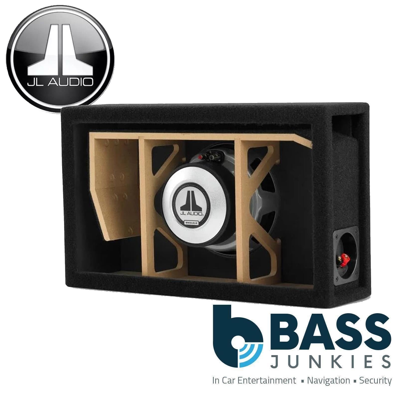 JL Audio CP106LG-W3v3 – Single 6.5″ W3v3 Subwoofer (150W, 4Ω) in Ported Enclosure, Black Carpet